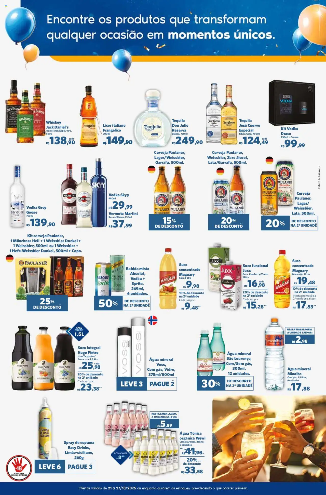 Sam's Club Folheto - válido de 21.10.2025 | Página: 8 | Produtos: Água tônica, Licor, Cerveja, Bebida