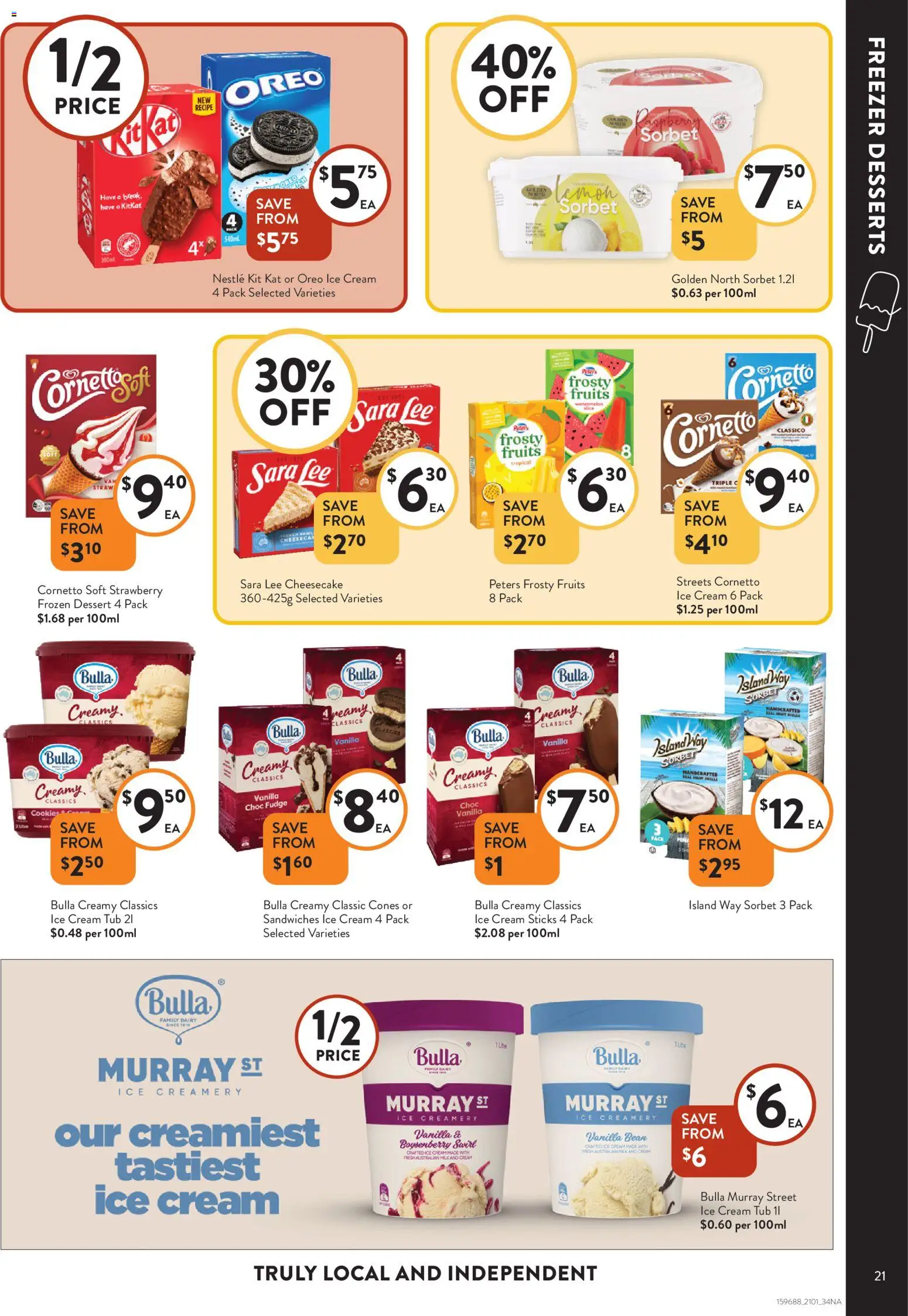 Foodworks catalogue - valid from 21.01.2026 | Page: 21 | Products: Cream, Ice cream, Fruits, Freezer