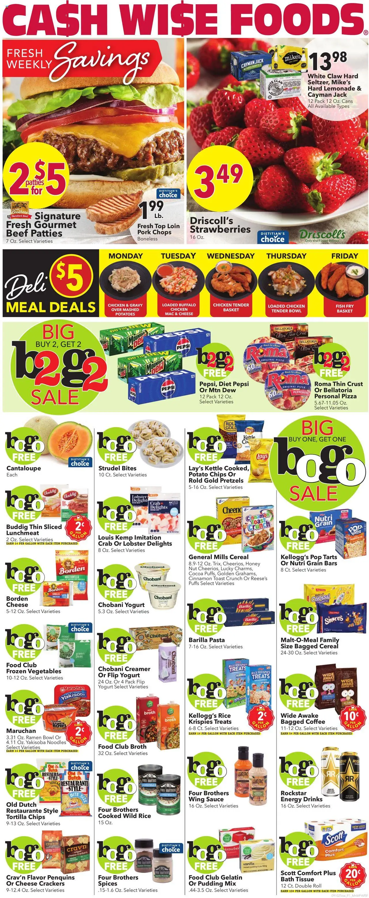 Cash Wise Weekly Ad - valid from 10.09.2025 | Page: 1 | Products: Powder, Fish, Strawberries, Garlic