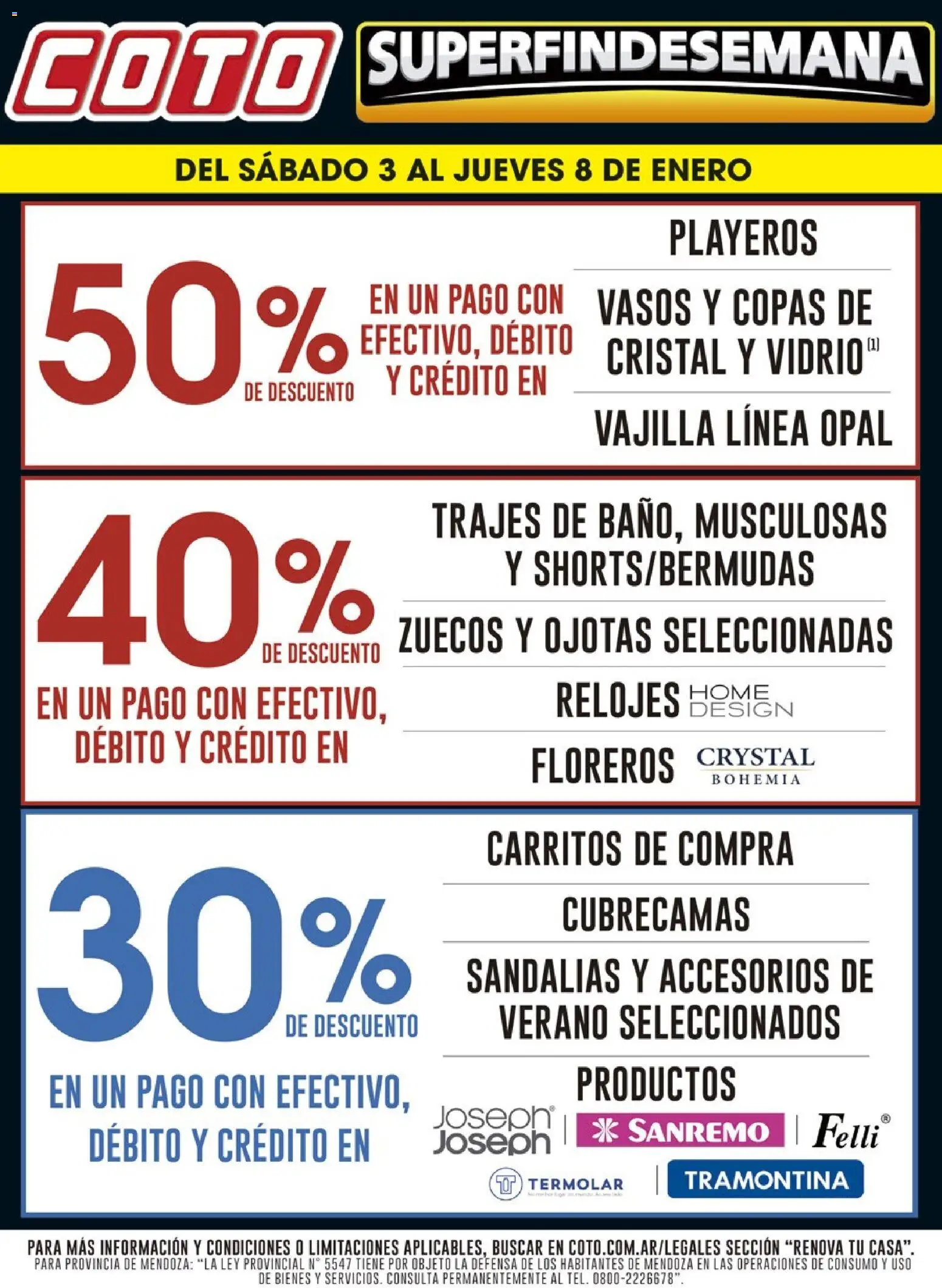 Coto - Renova │ válido desde el 03.01.2026 | Página: 1 | Productos: Zuecos, Ojotas, Sandalias, Vasos