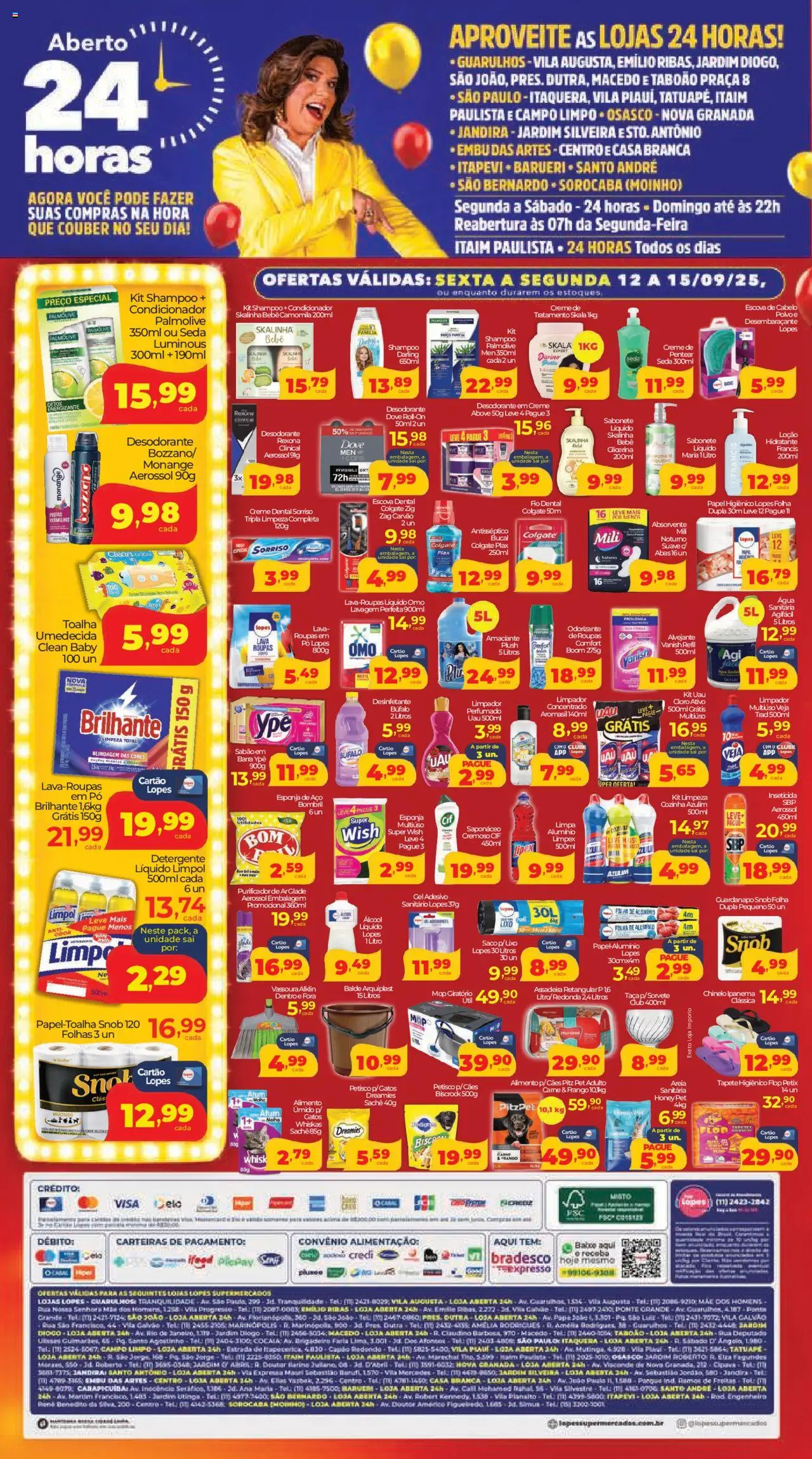 Lopes Supermercados Folheto - válido de 12.09.2025 | Página: 4 | Produtos: Areia, Amaciante de roupas, Detergente, Assadeira