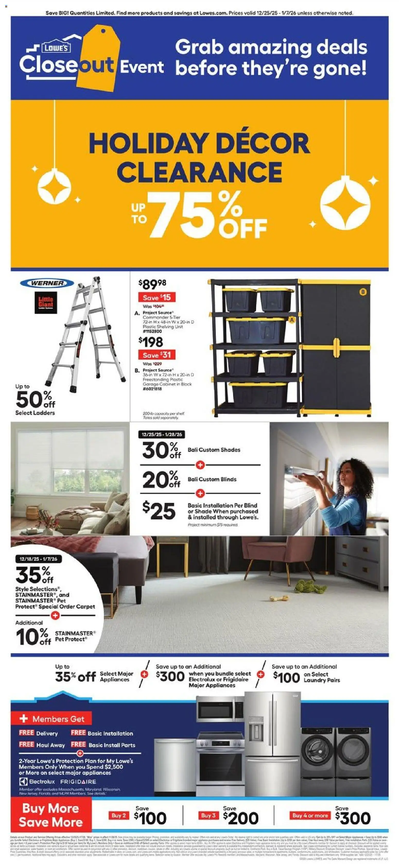 Lowe's Weekly Ad - valid from 25.12.2025 | Page: 1 | Products: Carpet