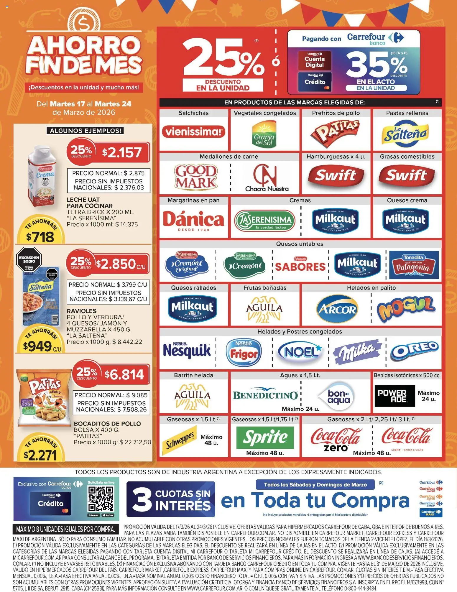 Carrefour ofertas │ válido desde el 17.03.2026 | Página: 10 | Productos: Bolsa, Muzzarella, Leche, Queso