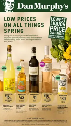 Preview of Dan Murphy's - Low Prices On All Things Spring - valid from 25.09.2025