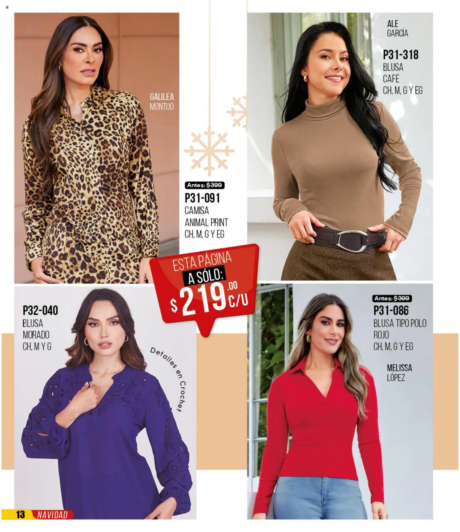 Nuevas ofertas de Cklass válidas en toda la República Mexicana desde el 30.11.2025. ¡Encuentra las mejores ofertas en Cklass catálogo Rebajas Navideñas Ropa! | Página: 14 | Productos: Blusa, Camisa, Café