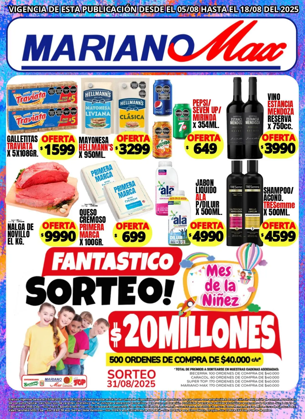 Mariano Max catálogo │ válido desde el 05.08.2025 | Página: 1 | Productos: Top, Galletitas, Shampoo, Brillo