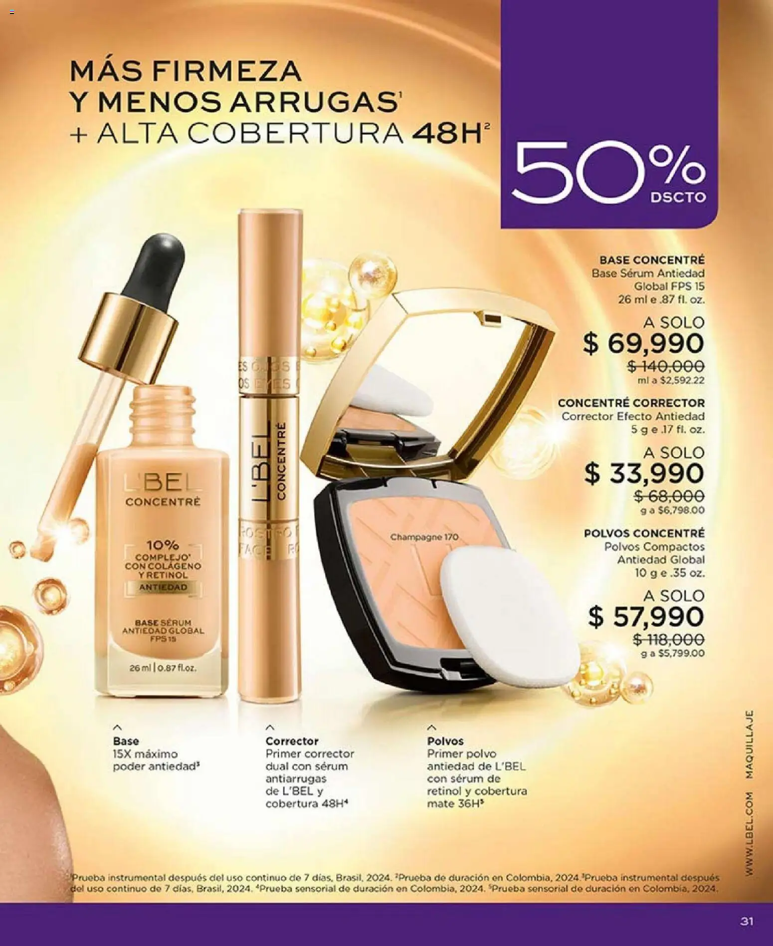 L'Bel revista - valida desde el 01.01.2026 | Página: 31 | Productos: Serum, Maquillaje, Polvo, Corrector