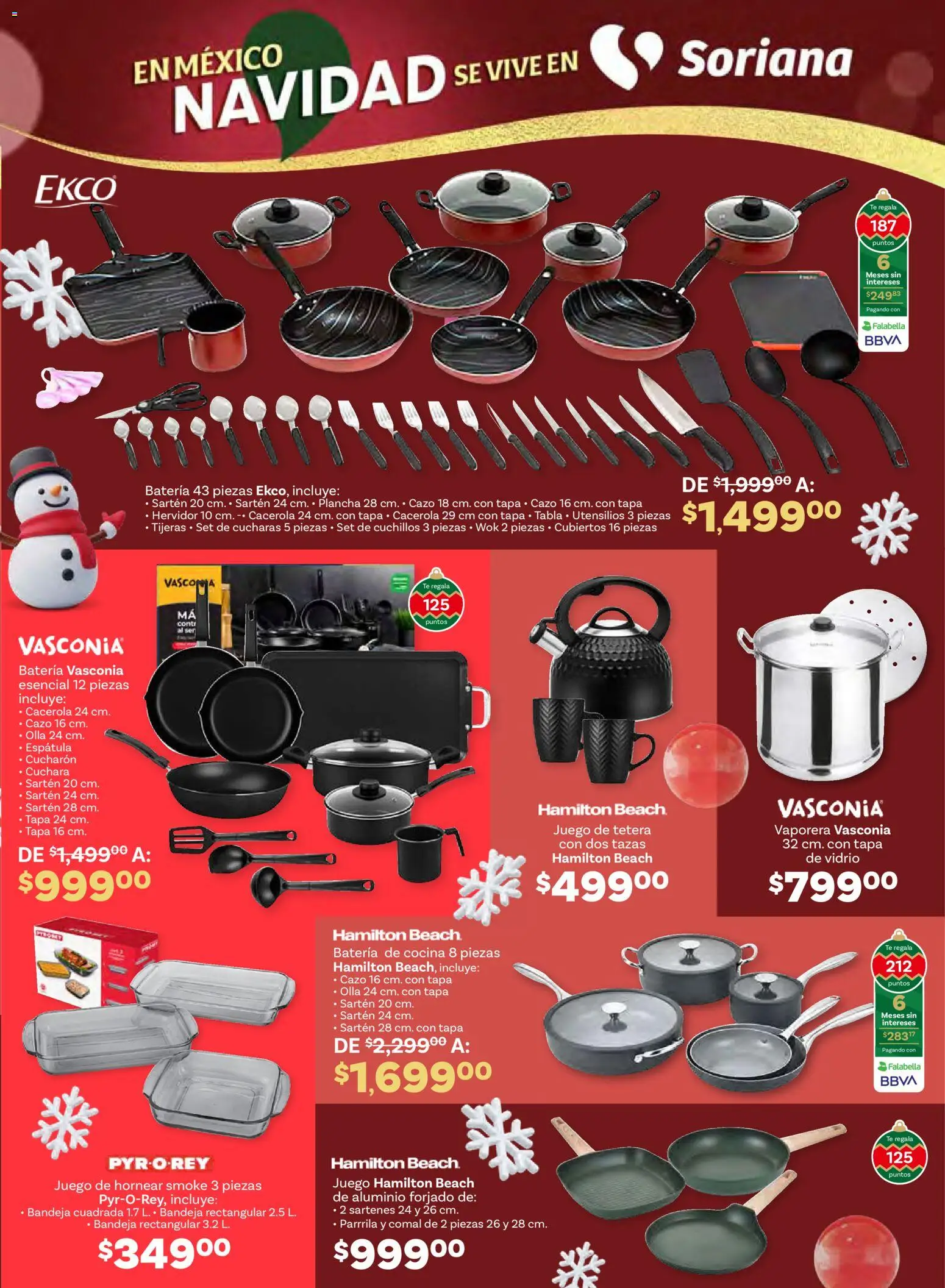 Nuevas ofertas de Soriana válidas en toda la República Mexicana desde el 11.12.2025. ¡Encuentra las mejores ofertas en Soriana - Preciazazaso Híper: Valle de México! | Página: 60 | Productos: Juego, Cuchara, Batería, Olla