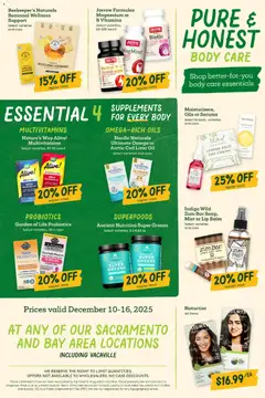 Preview of Sprouts weekly ads valid from 10.12.2025 | Page: 12 | Products: Multivitamin, Magnesium, Hair color, Case