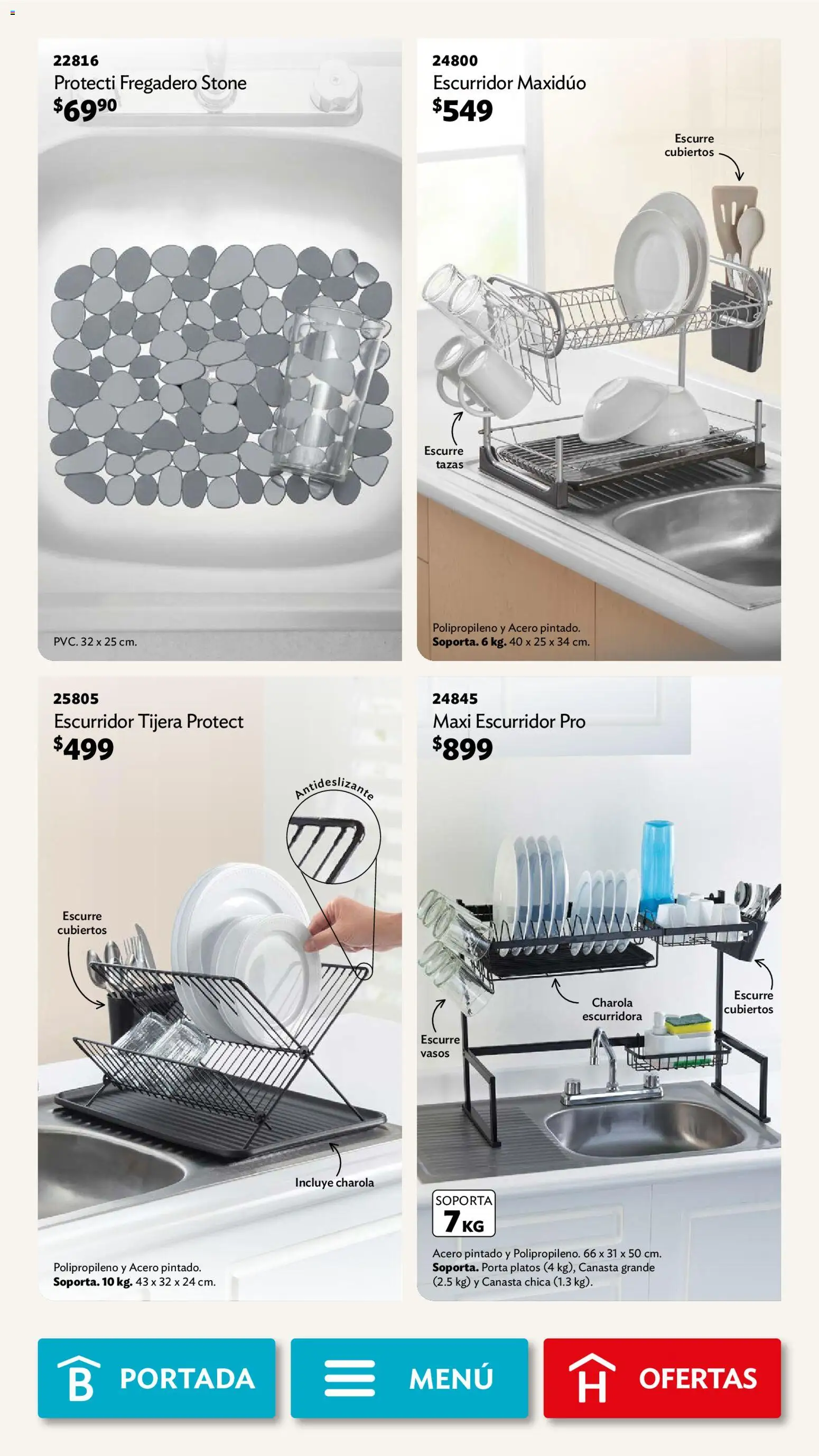 Nuevas ofertas de Betterware válidas en toda la República Mexicana desde el 01.12.2025. ¡Encuentra las mejores ofertas en Betterware campaña 12 2025! | Página: 55 | Productos: Tijera, Escurridor, Canasta, Vasos