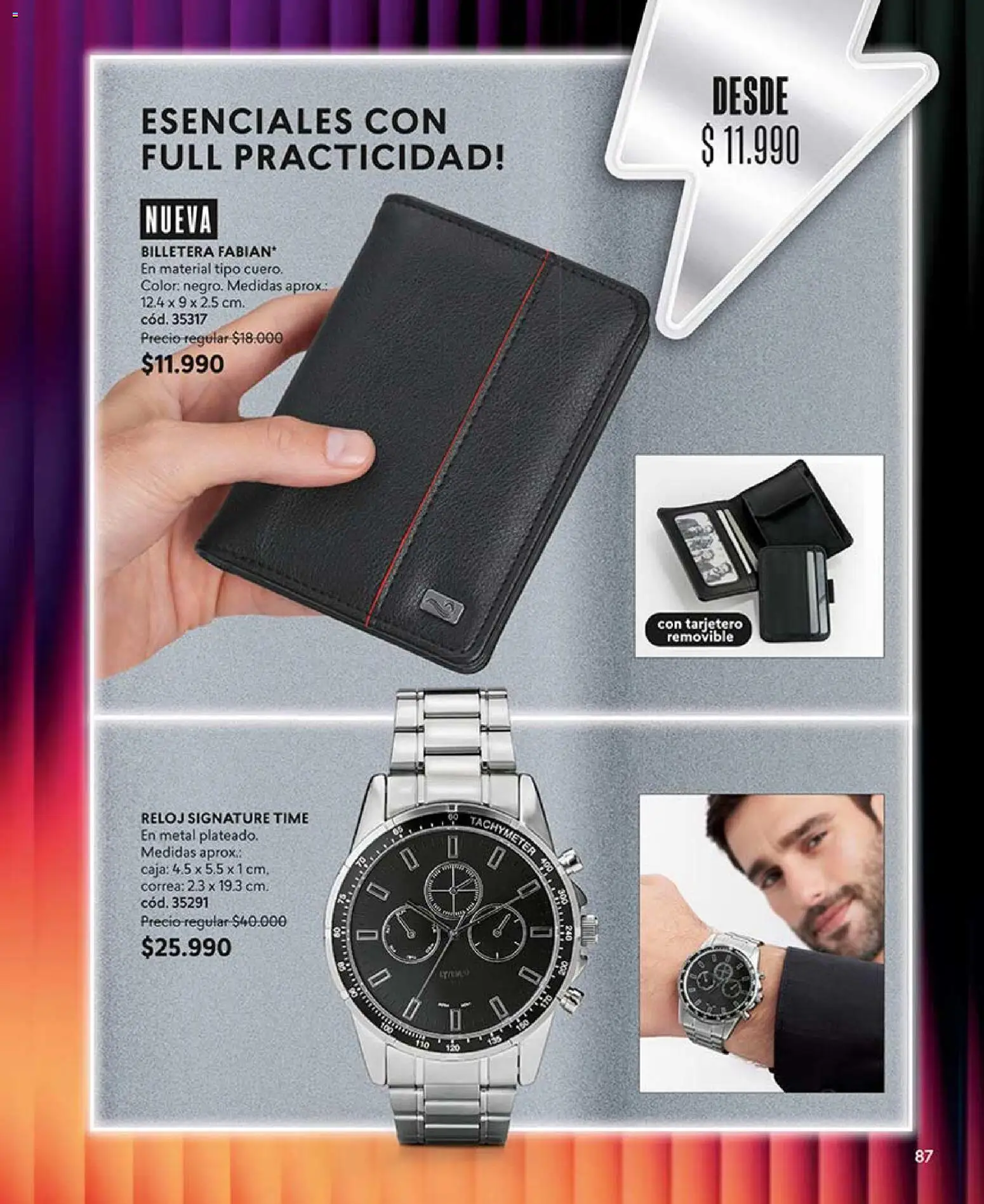 Catálogo CyZone Campaña 8 │ válido desde el 29.04.2026 | Página: 87 | Productos: Caja, Billetera, Reloj