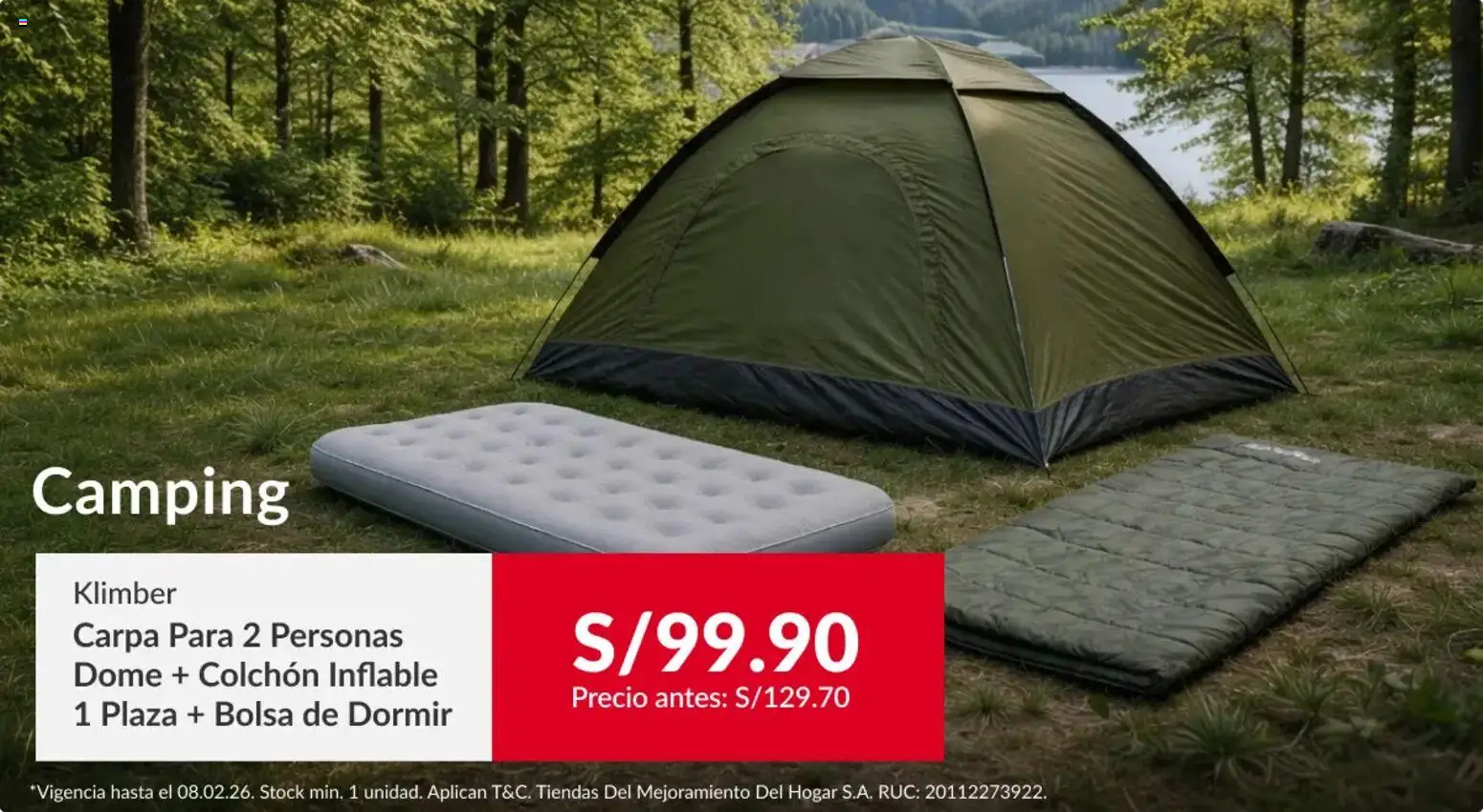 Catálogo Sodimac válido desde 02.02.2026 | Página: 8 | Productos: Colchón, Bolsa