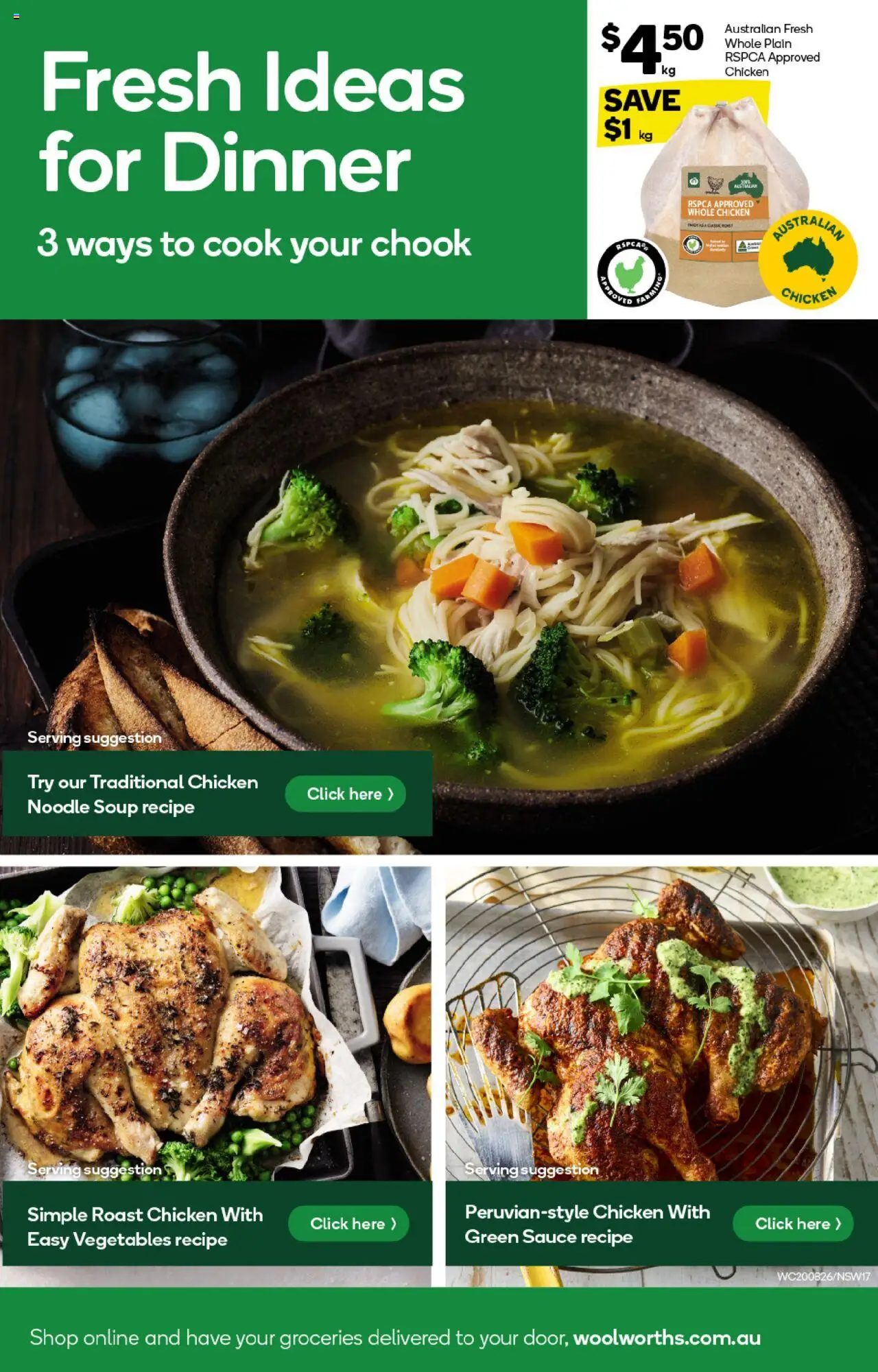 Woolworths catalogue - valid from 20.08.2025 | Page: 17 | Products: Chicken, Vegetables, Sauce, Soup