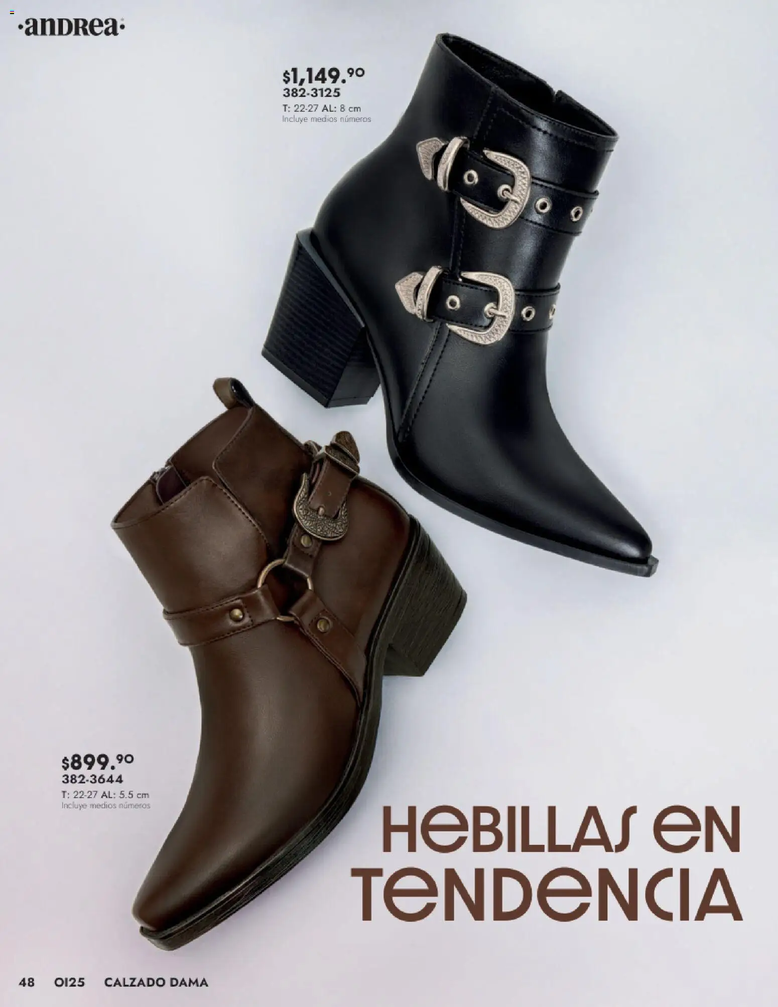Nuevas ofertas de Andrea válidas en toda la República Mexicana desde el 24.08.2025. ¡Encuentra las mejores ofertas en Andrea - Catálogo Calzado Dama! | Página: 48 | Productos: Hebillas