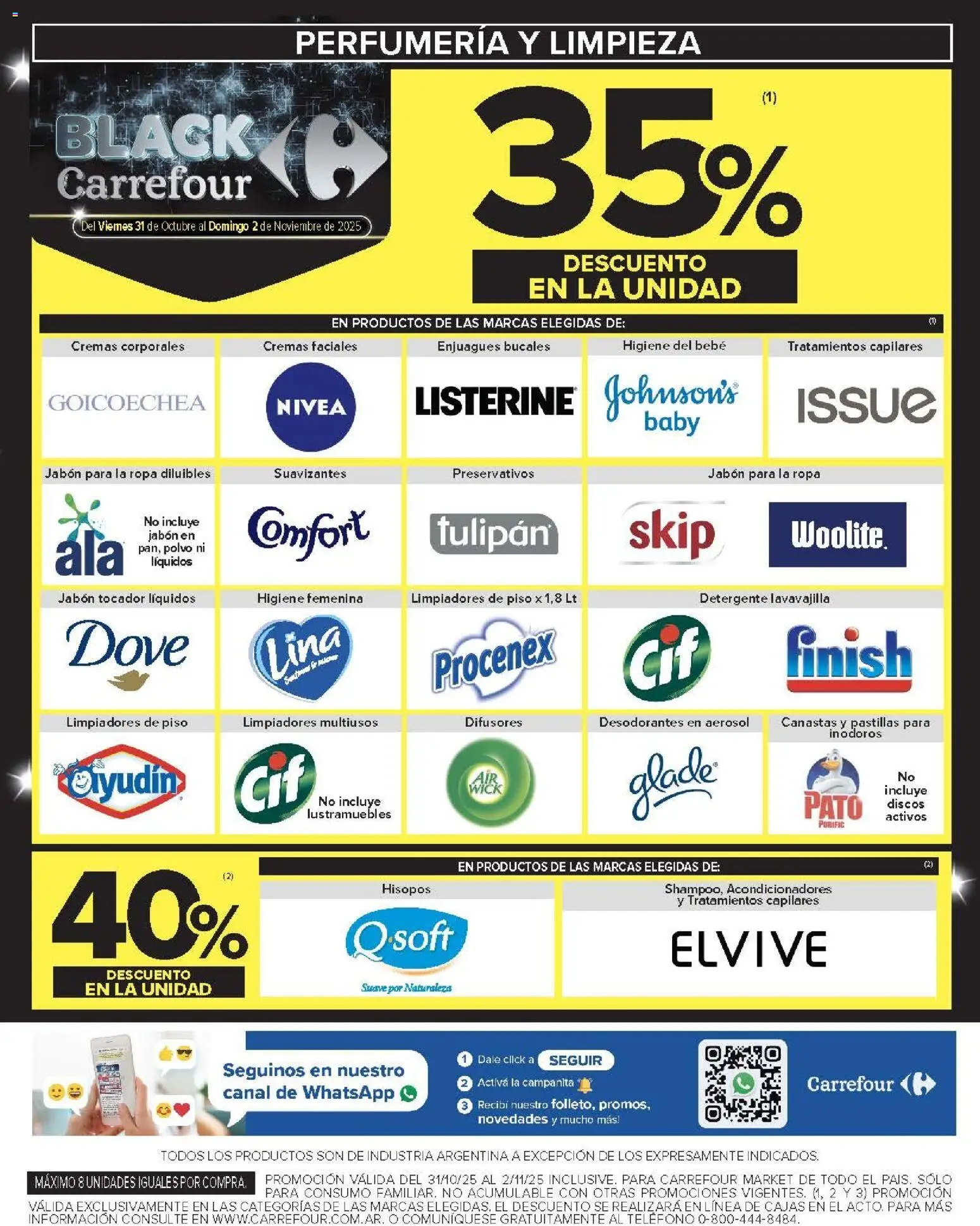 Carrefour Market catálogo Chubut │ válido desde el 31.10.2025 | Página: 8 | Productos: Teléfono, Polvo, Jabón, Preservativos