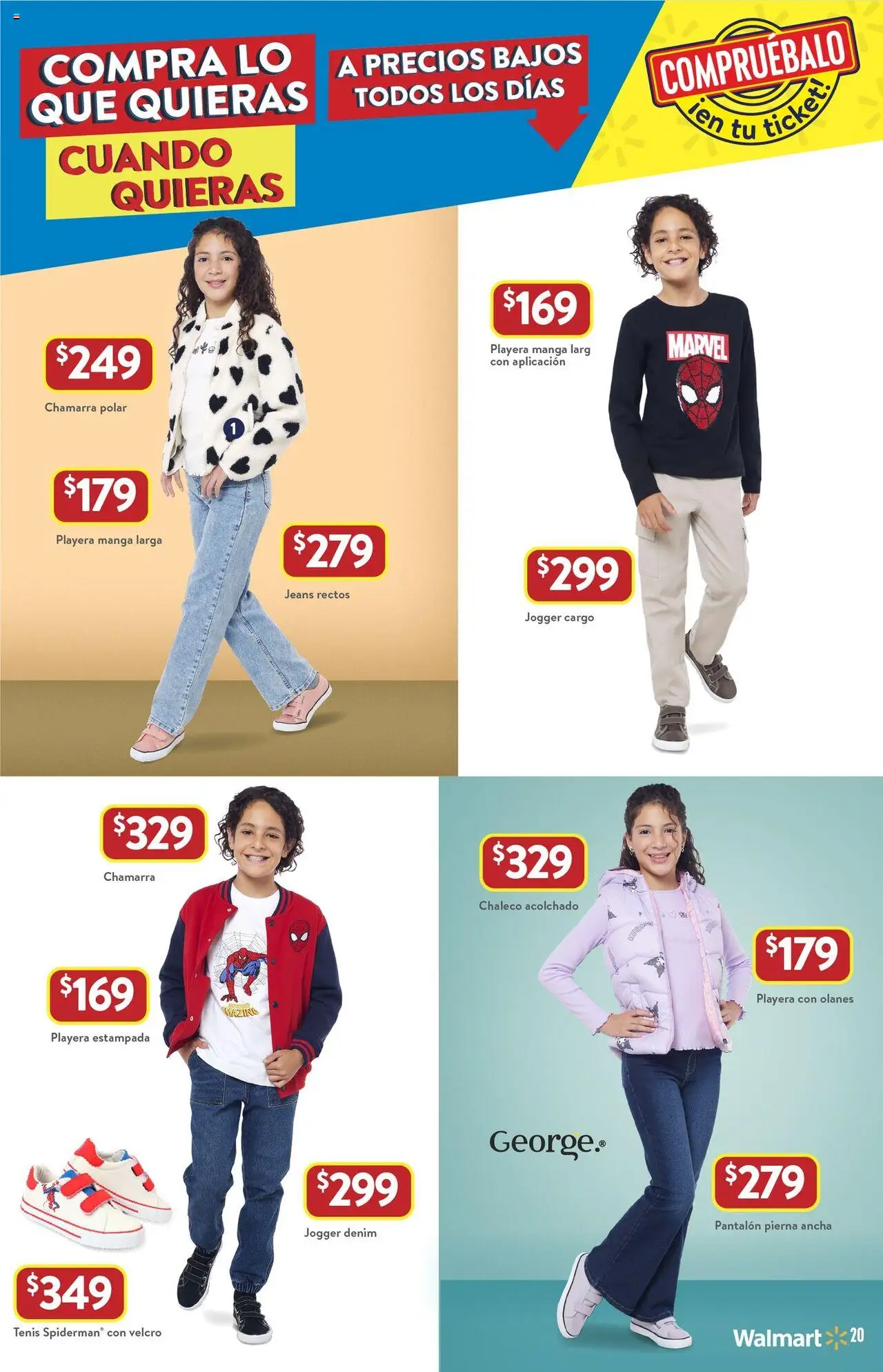 Nuevas ofertas de Walmart válidas en toda la República Mexicana desde el 14.08.2025. ¡Encuentra las mejores ofertas en Walmart - Folleto! | Página: 20 | Productos: Chaleco, Chamarra, Playera, Acolchado