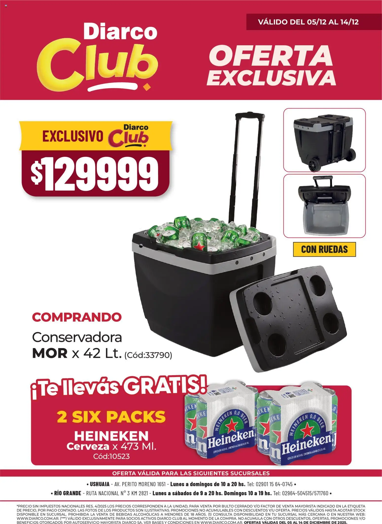 Diarco - Conservadora + 12 Heineken De Regalo │ válido desde el 05.12.2025 | Página: 1 | Productos: Conservadora, Cerveza