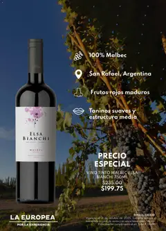 Vista previa de La Europea catálogo Elsa Bianchi Malbec, nuevo folleto de la tienda, válido en México a partir del 27.10.2025