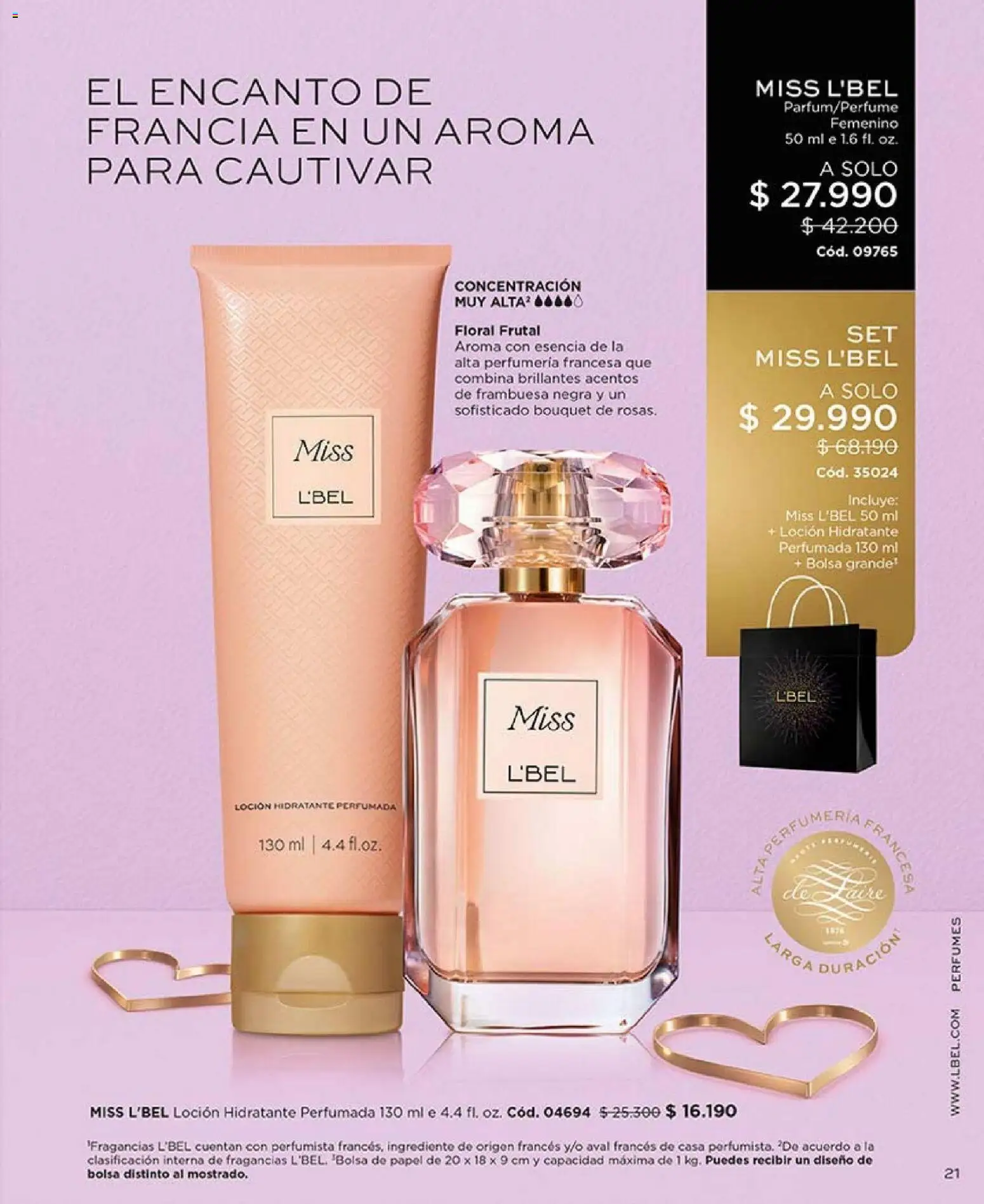 Catálogo L'Bel Campaña 3 │ válido desde el 01.02.2026 | Página: 21 | Productos: Loción, Bolsa