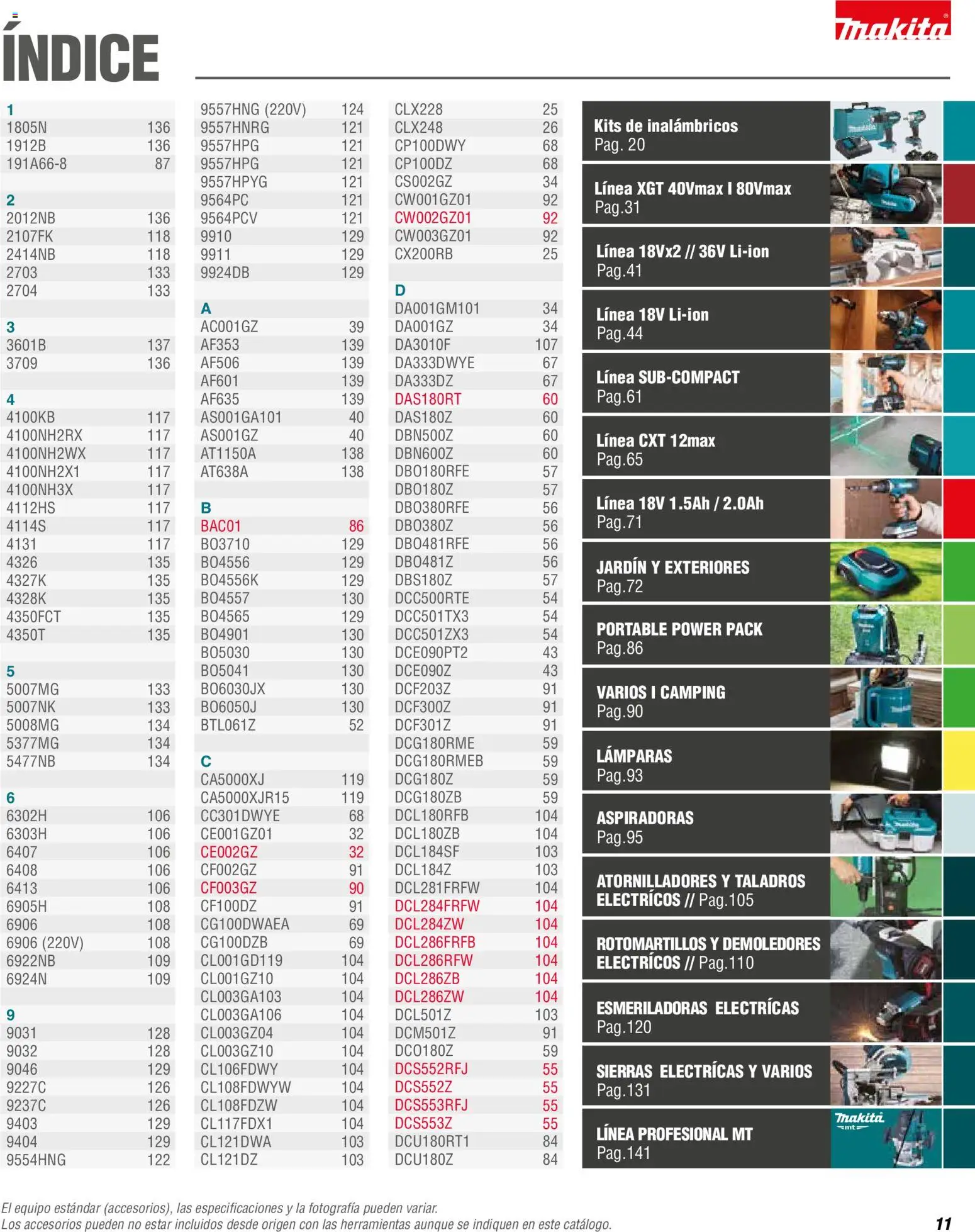 Nuevas ofertas de Makita válidas en toda la República Mexicana desde el 01.01.2024. ¡Encuentra las mejores ofertas en Makita catálogo General! | Página: 11