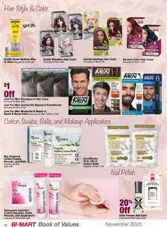 Preview of Bi-Mart weekly ads valid from 01.11.2025 | Page: 16 | Products: Nail, Nail polish, Hair color