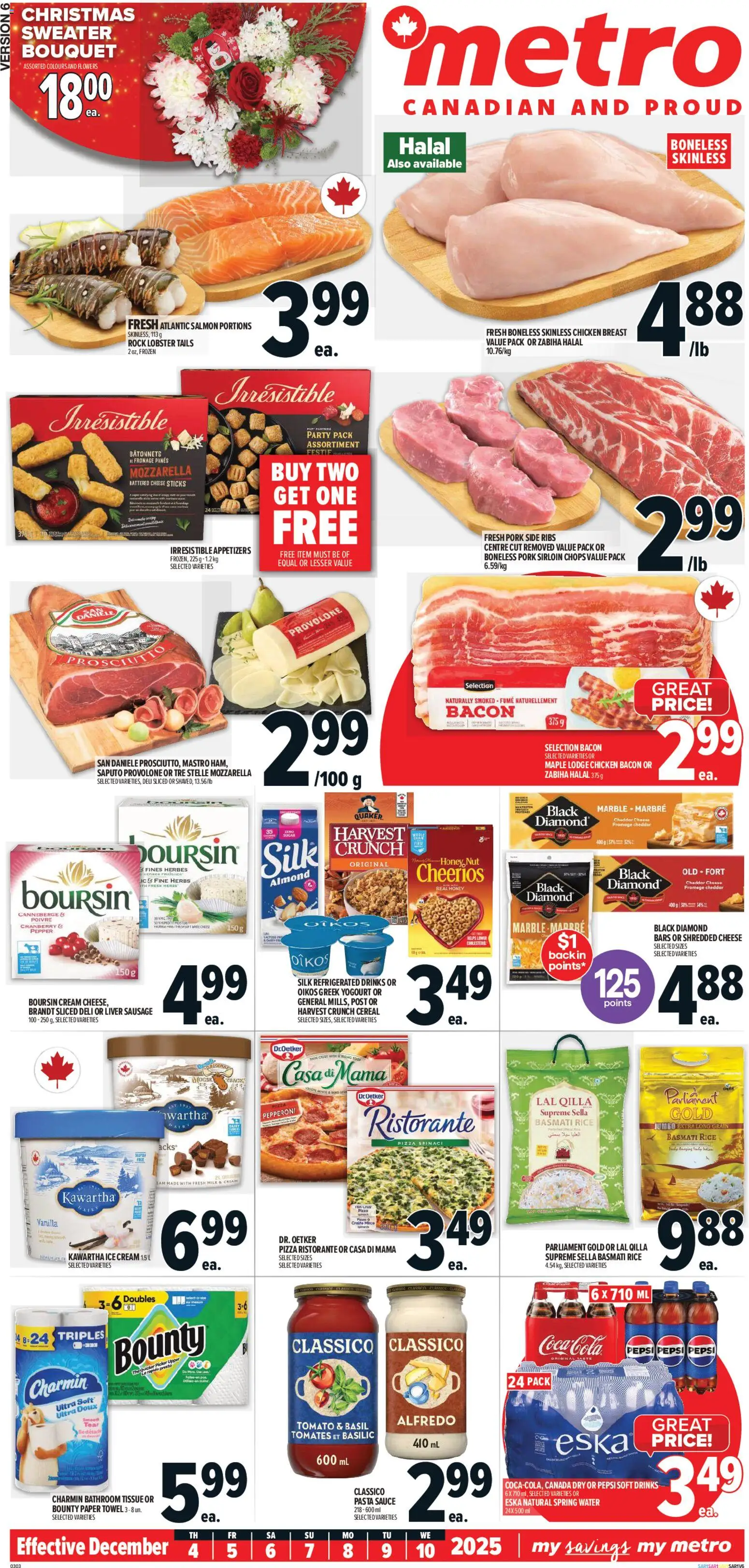 Metro flyer valid from 04.12.2025 | Page: 2 | Products: Pasta, Milk, Pizza, Chicken