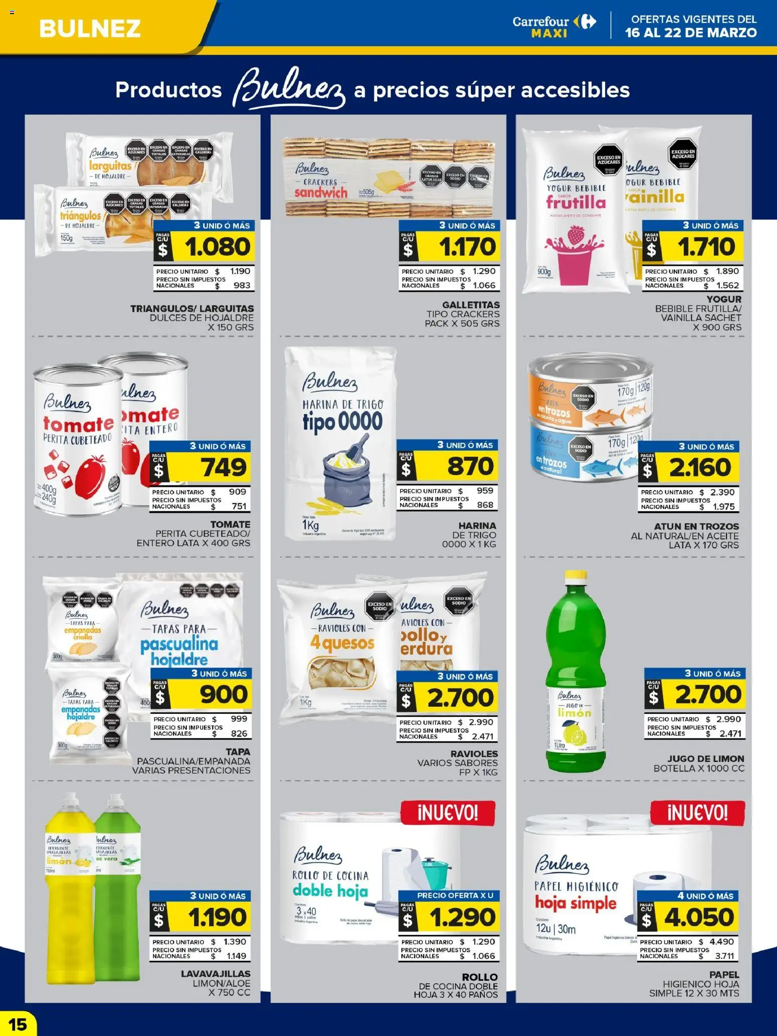 Carrefour Maxi catálogo │ válido desde el 16.03.2026 | Página: 15 | Productos: Papel higiénico, Botella, Agua, Limón