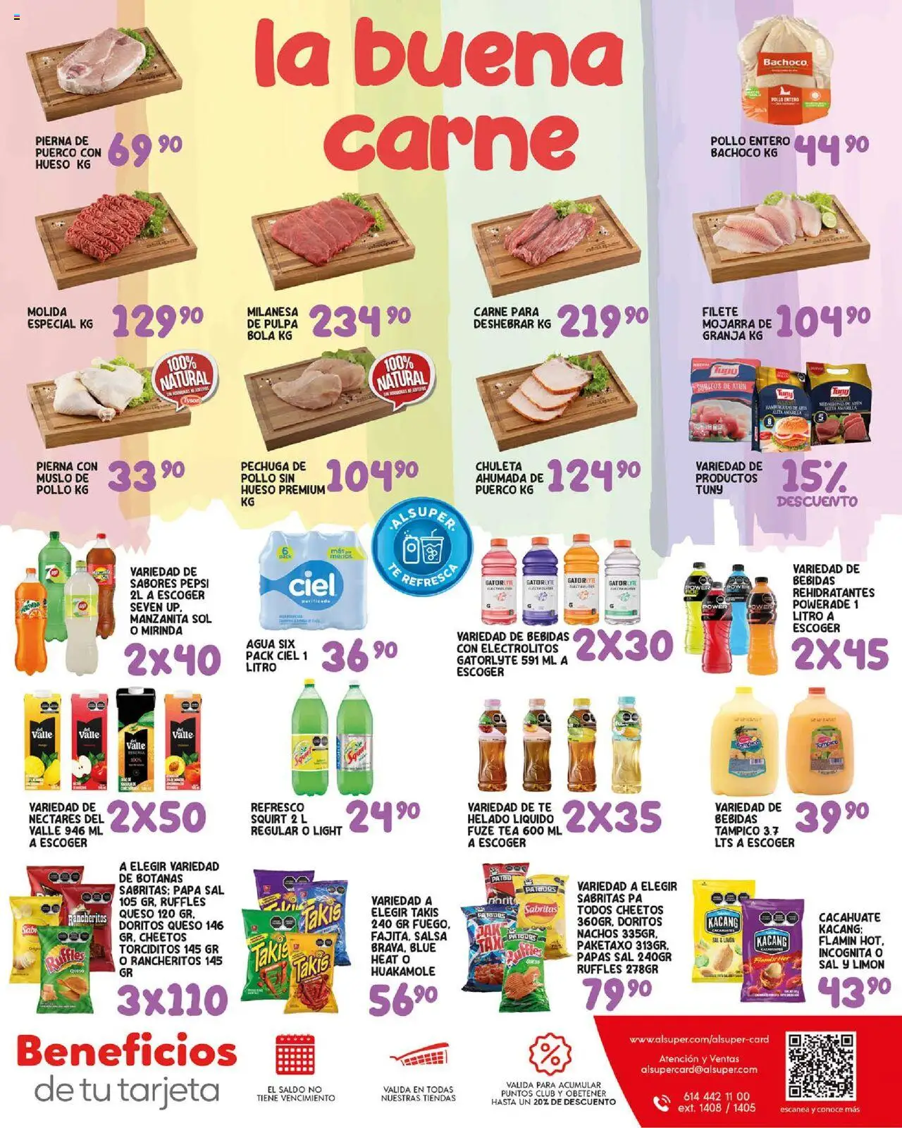 Nuevas ofertas de Alsuper válidas en toda la República Mexicana desde el 05.08.2025. ¡Encuentra las mejores ofertas en Alsuper - Folleto! | Página: 7 | Productos: Pollo, Refresco, Agua, Limón