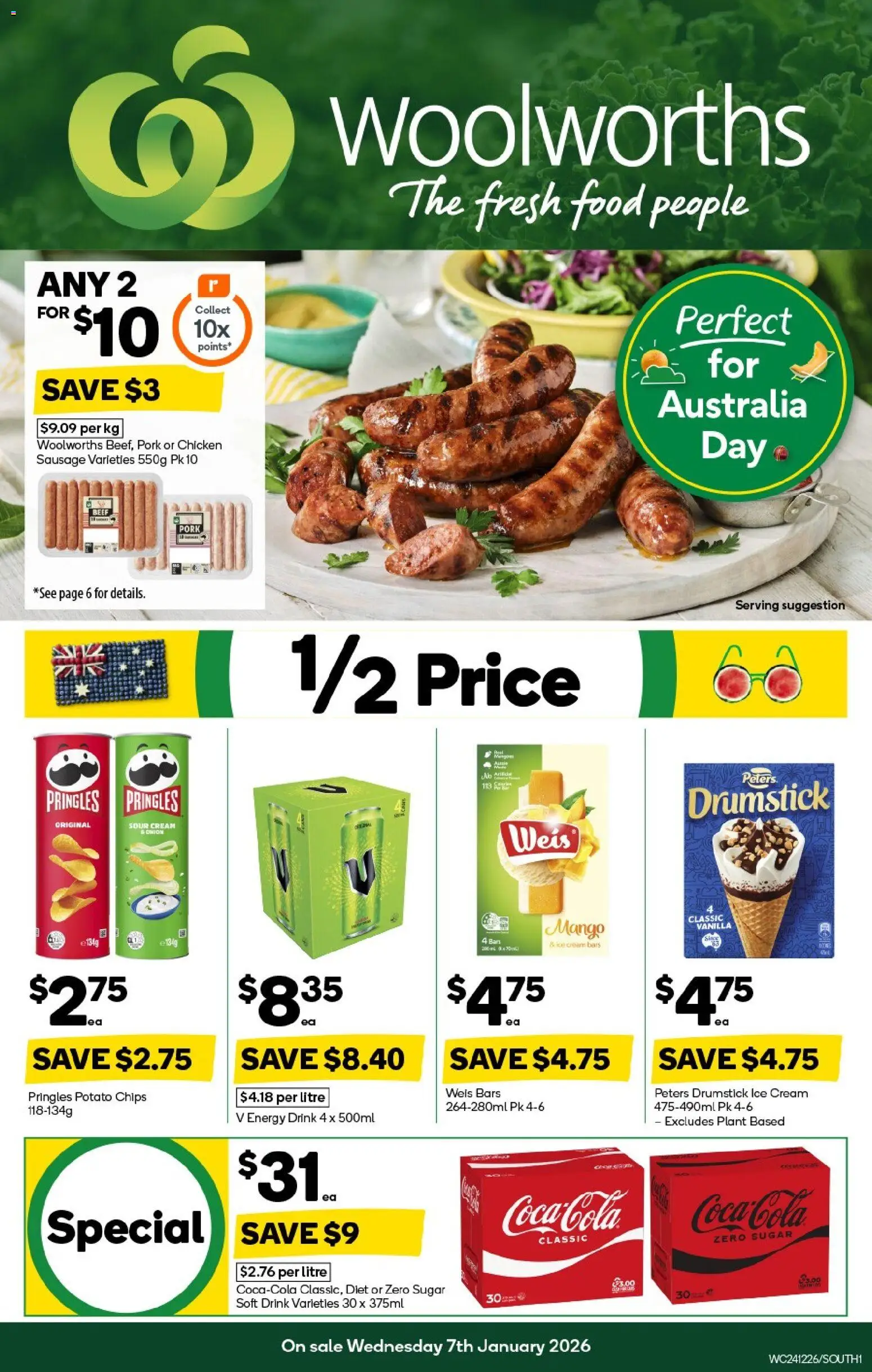 Woolworths catalogue - valid from 07.01.2026 | Page: 1 | Products: Plant, Pork, Beef, Chips