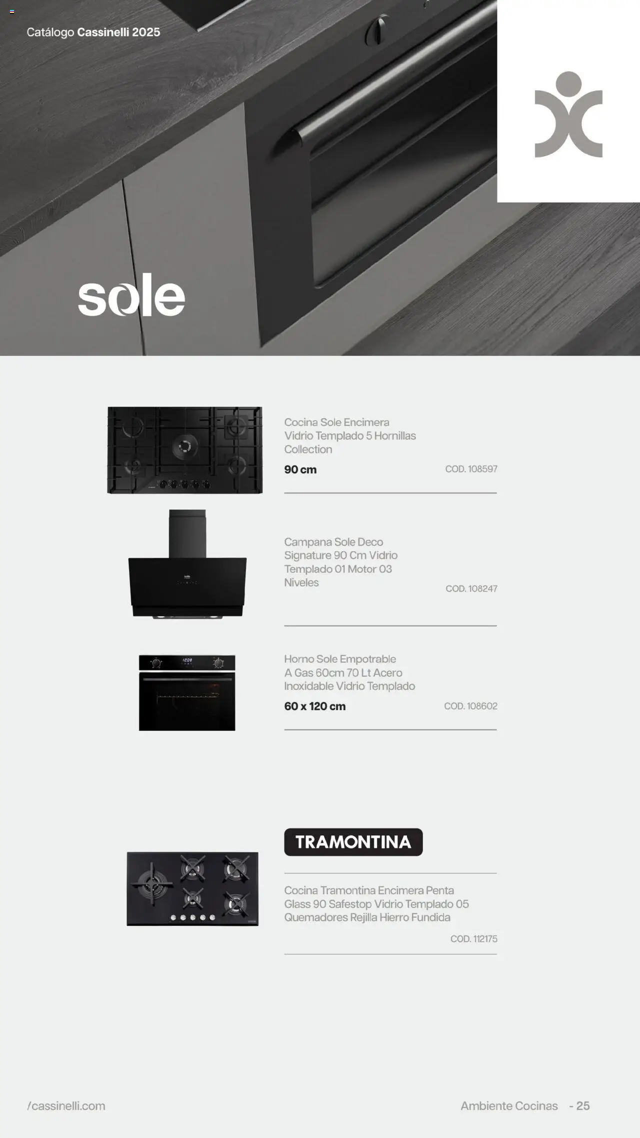 Catálogo Cassinelli válido desde 05.08.2025 | Página: 25 | Productos: Rejilla, Horno, Cocina