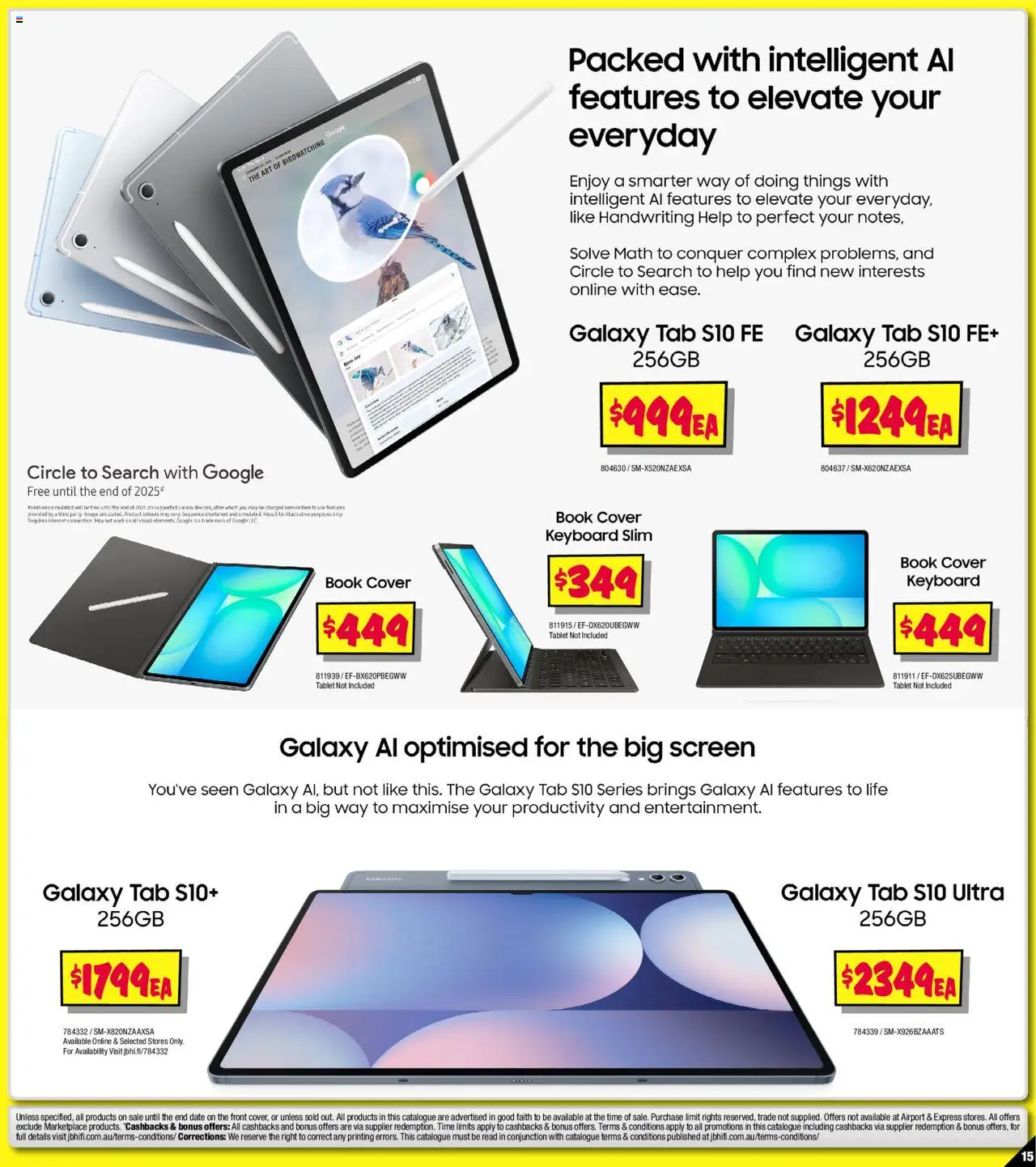 JB Hi-Fi catalogue - valid from 01.08.2025 | Page: 15 | Products: Date, Tablet, Keyboard, Screen