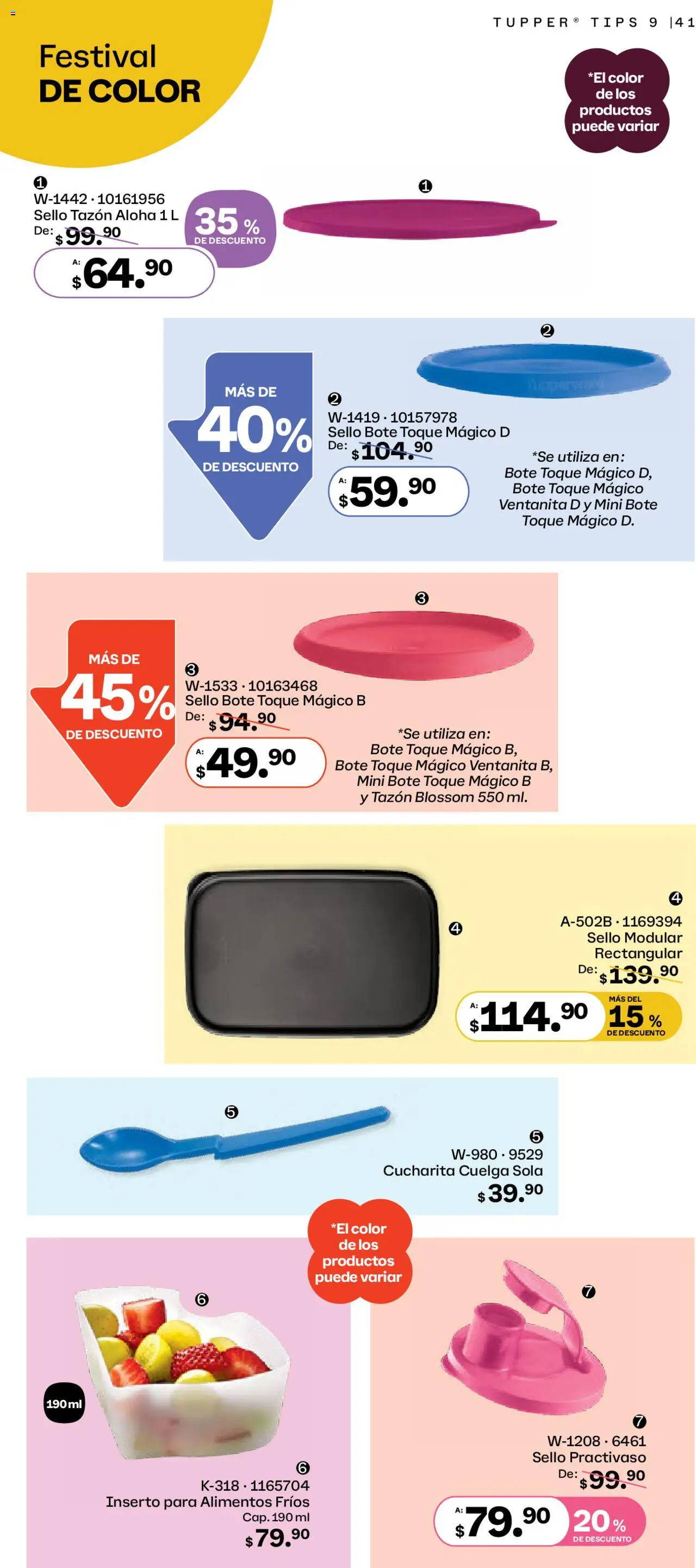 Nuevas ofertas de Tupperware válidas en toda la República Mexicana desde el 11.08.2025. ¡Encuentra las mejores ofertas en Tupperware catálogo! | Página: 41 | Productos: Tupper, Modular