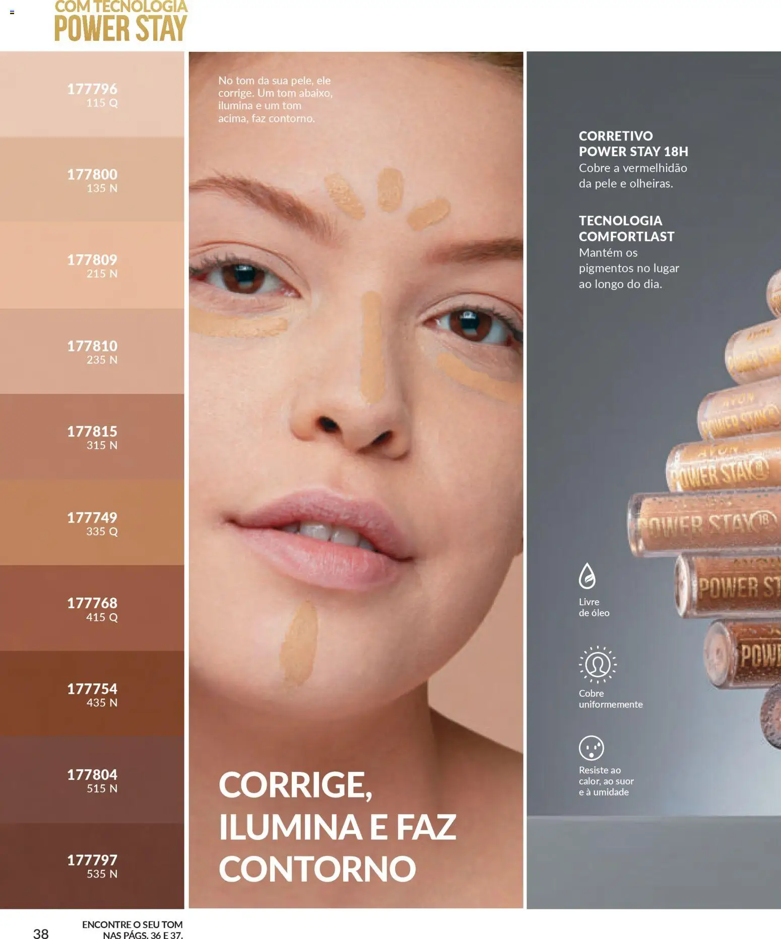 Avon Folheto - válido de 06.01.2026 | Página: 38 | Produtos: Corretivo, Óleo