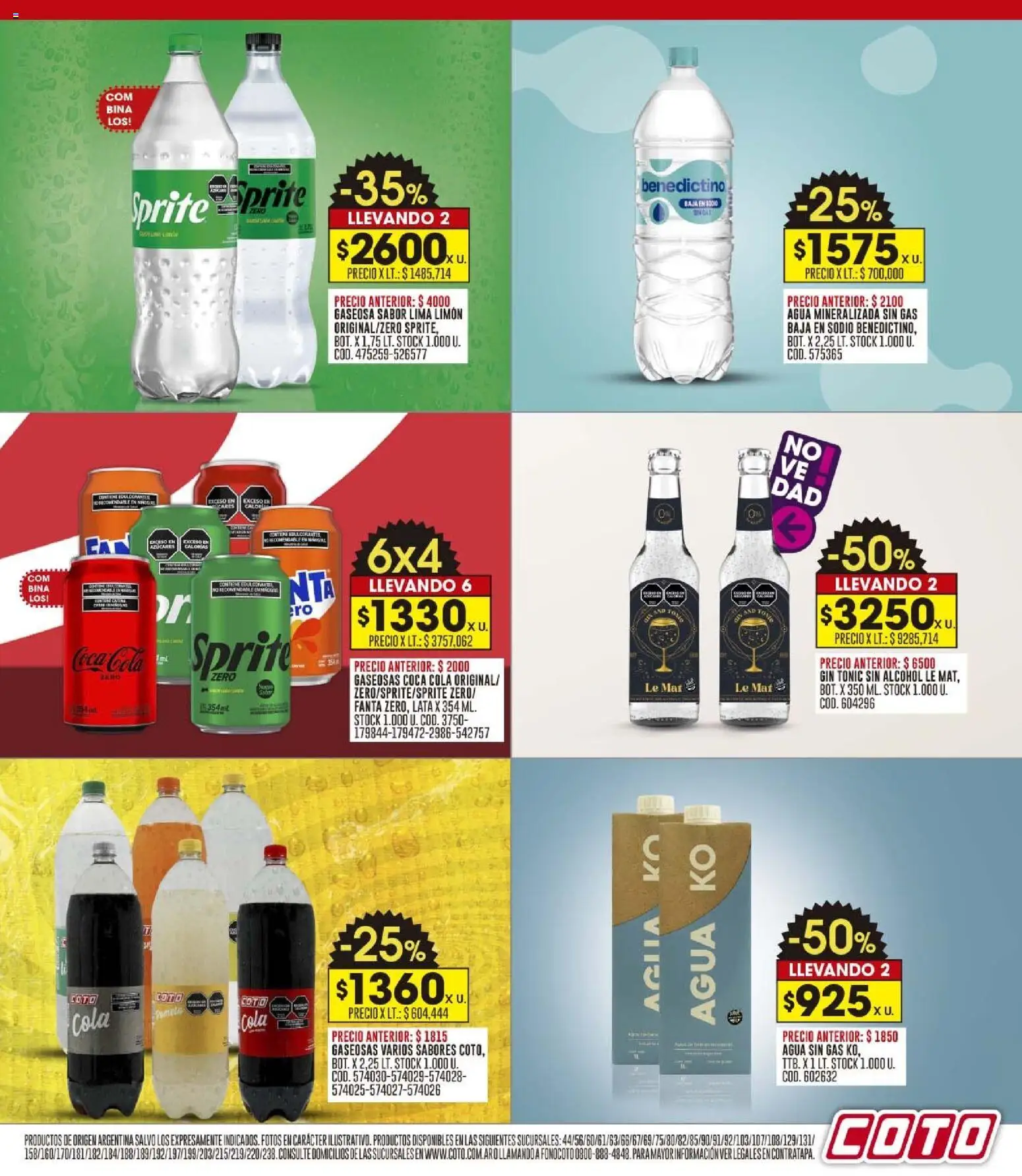 Coto - Ofertas │ válido desde el 10.11.2025 | Página: 9 | Productos: Gaseosa, Lima, Agua, Limón