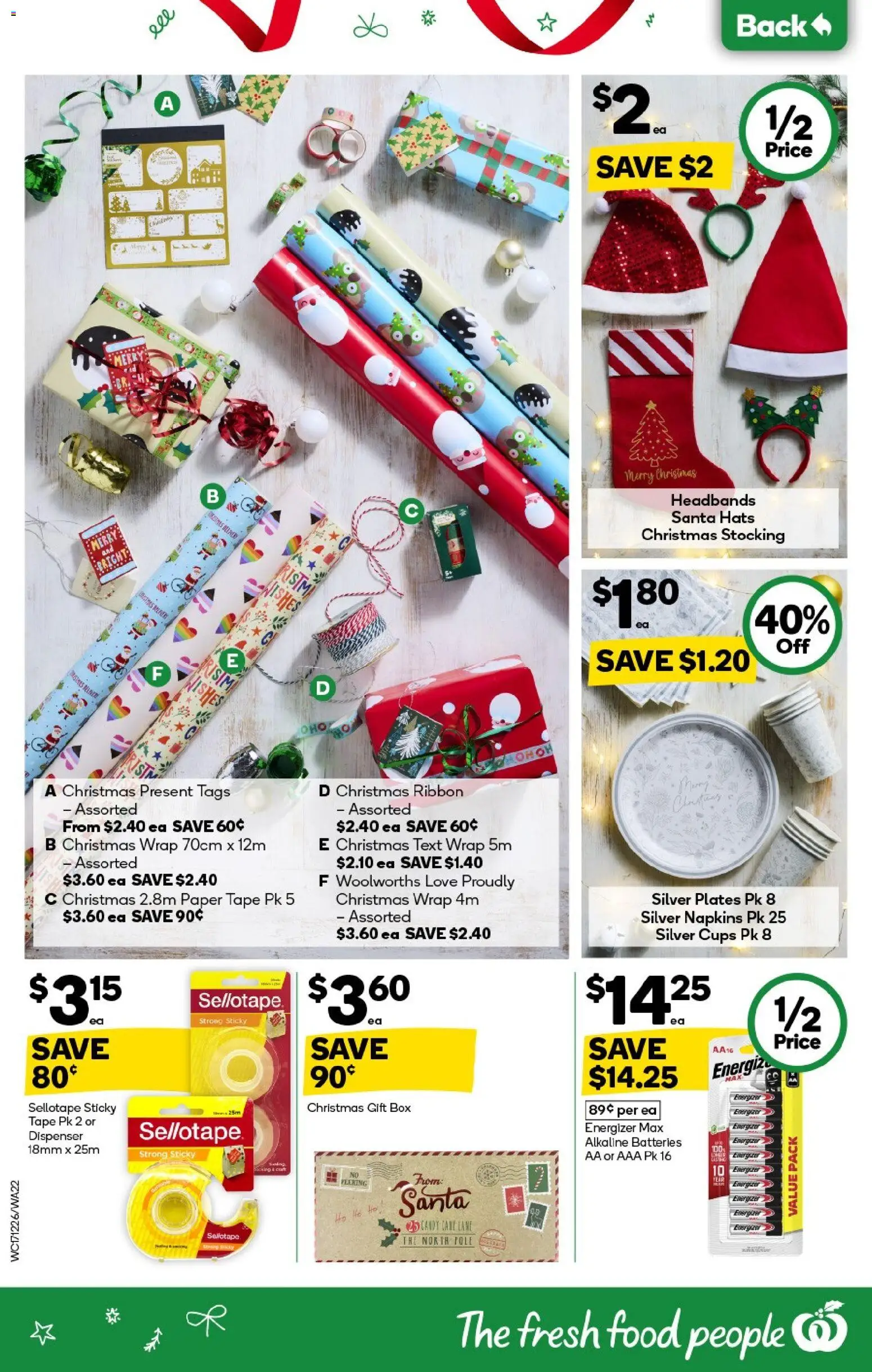 Woolworths catalogue - valid from 17.12.2025 | Page: 22 | Products: Box, Cups, Napkins, Batteries