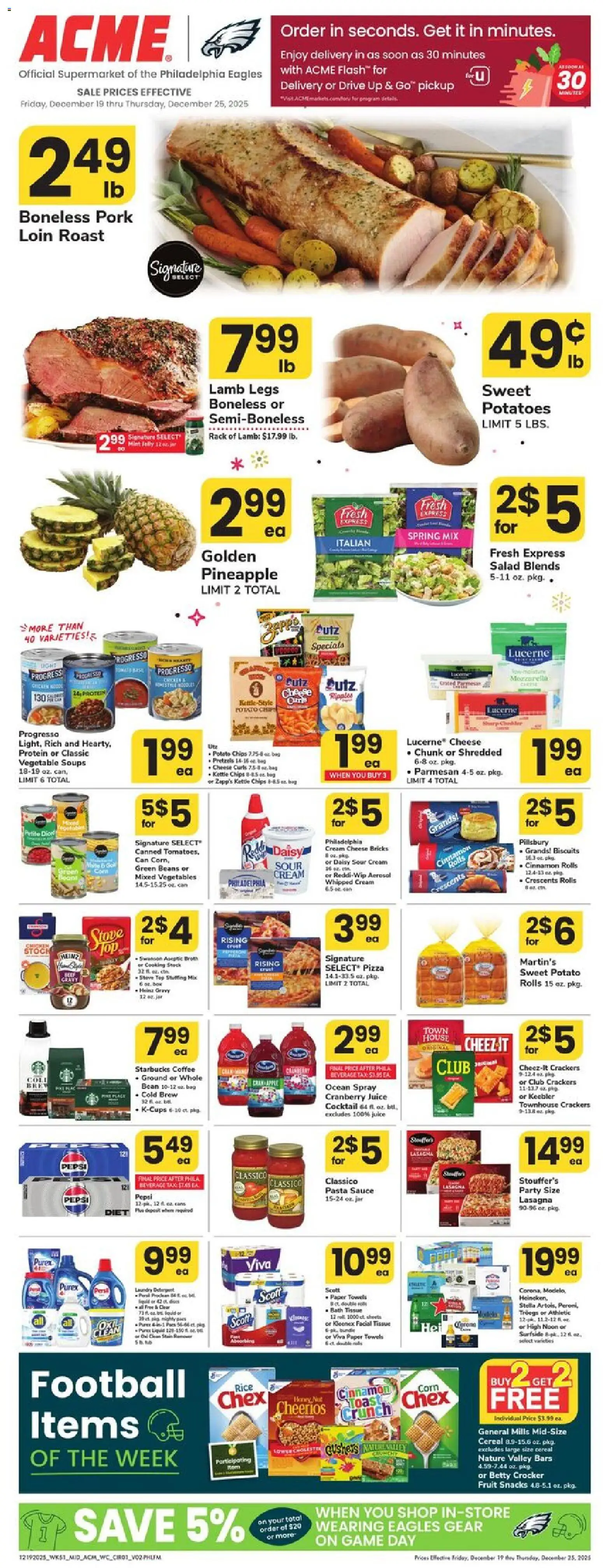 Acme Weekly Ad - valid from 19.12.2025 | Page: 3 | Products: Coffee, Beef, Pineapple, Chips