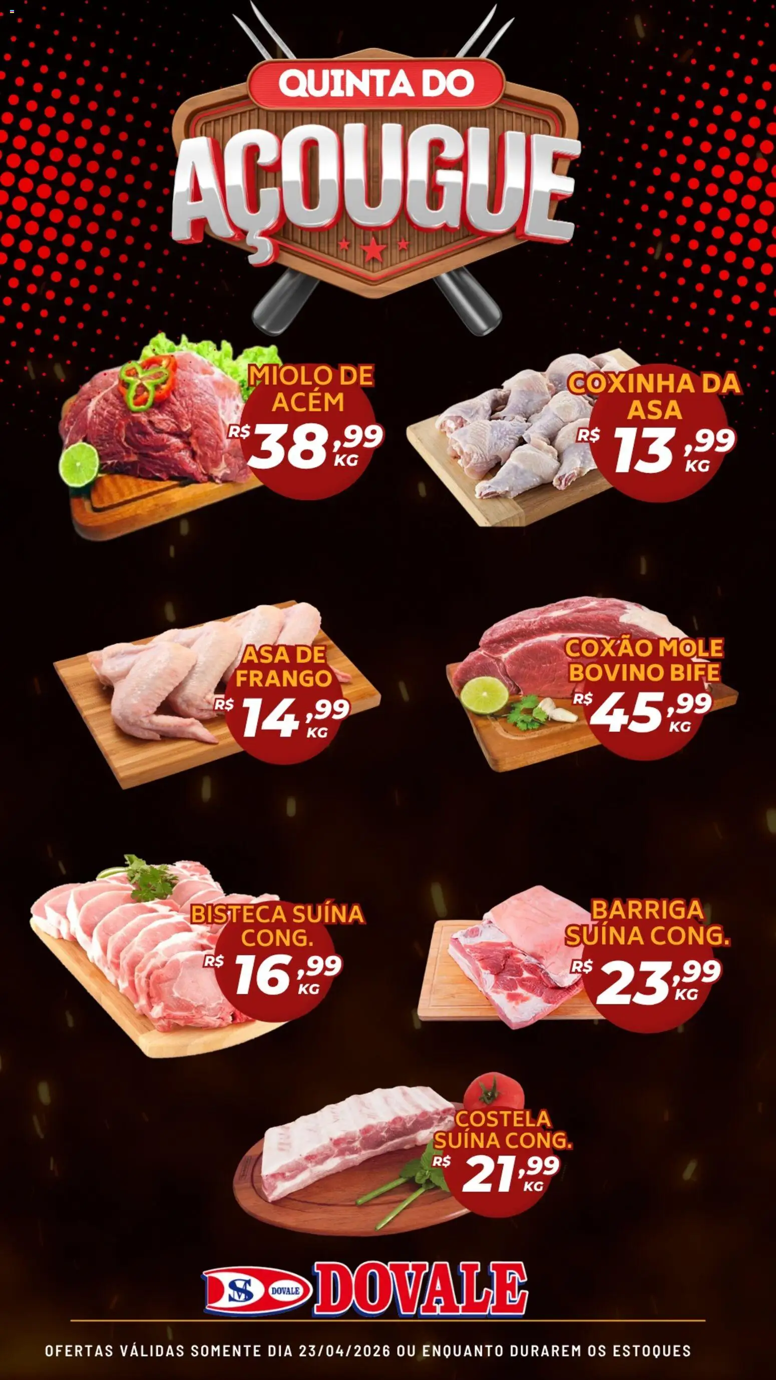 Dovale Folheto - válido de 23.04.2026 | Página: 1 | Produtos: Acém, Frango