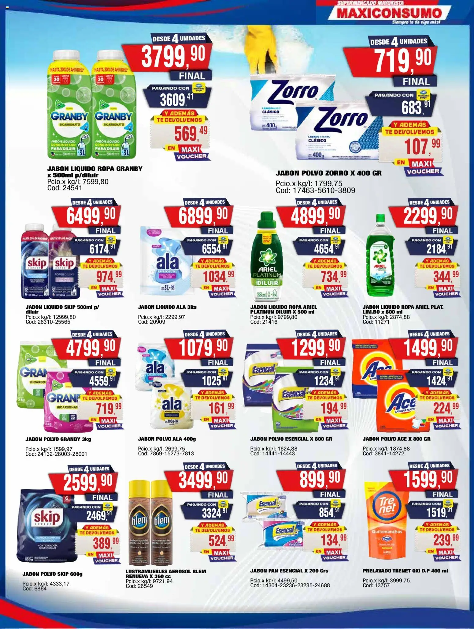 Maxiconsumo ofertas │ válido desde el 24.11.2025 | Página: 22 | Productos: Jabón, Ropa, Pan, Té