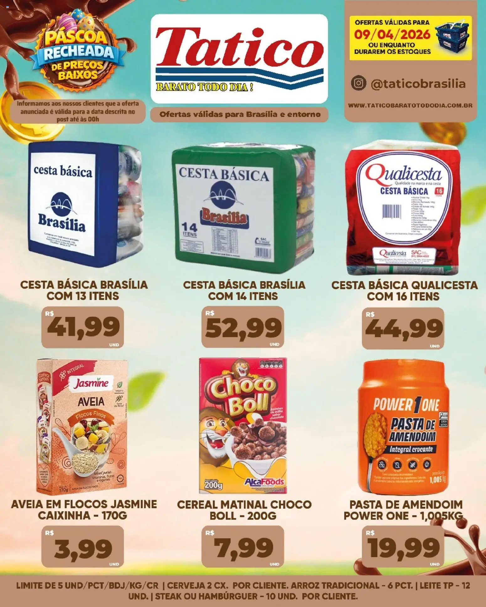 Tatico Folheto - válido de 09.04.2026 | Página: 19 | Produtos: Amendoim, Cesta, Cerveja, Arroz