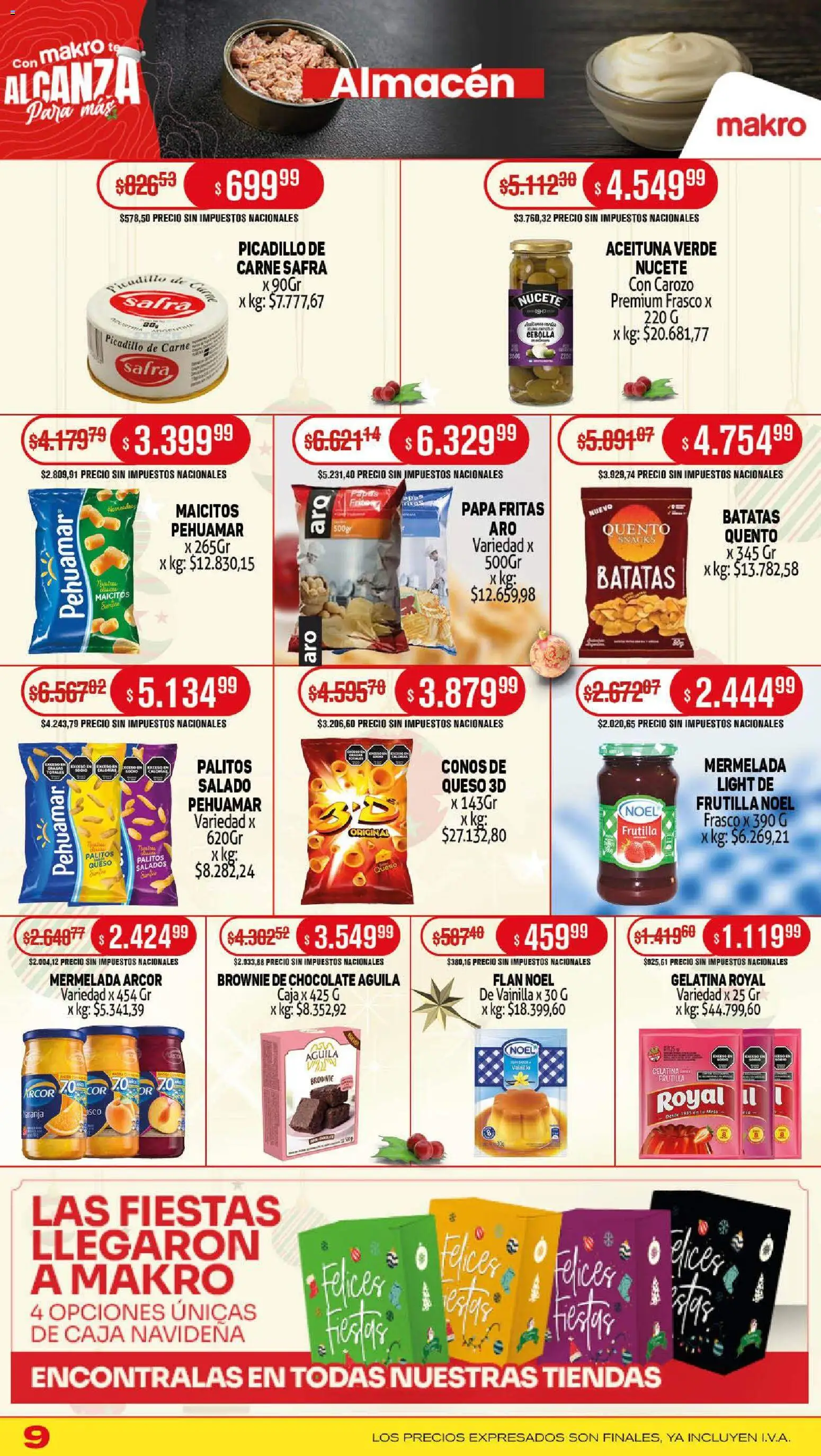 Makro ofertas │ válido desde el 11.12.2025 | Página: 9 | Productos: Cebolla, Caja, Gelatina, Té
