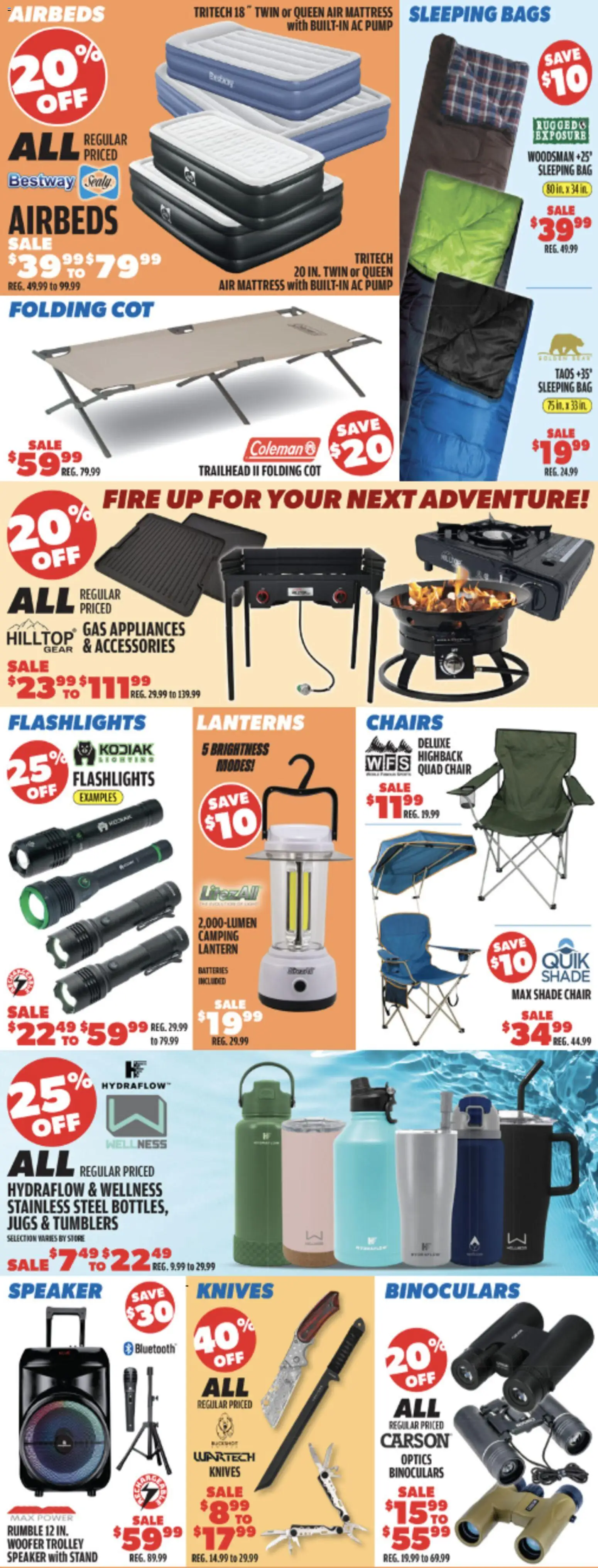 Big 5 Sporting Goods Weekly Ad - valid from 03.04.2026 | Page: 4 | Products: Mattress, Chair, Bag, Speaker