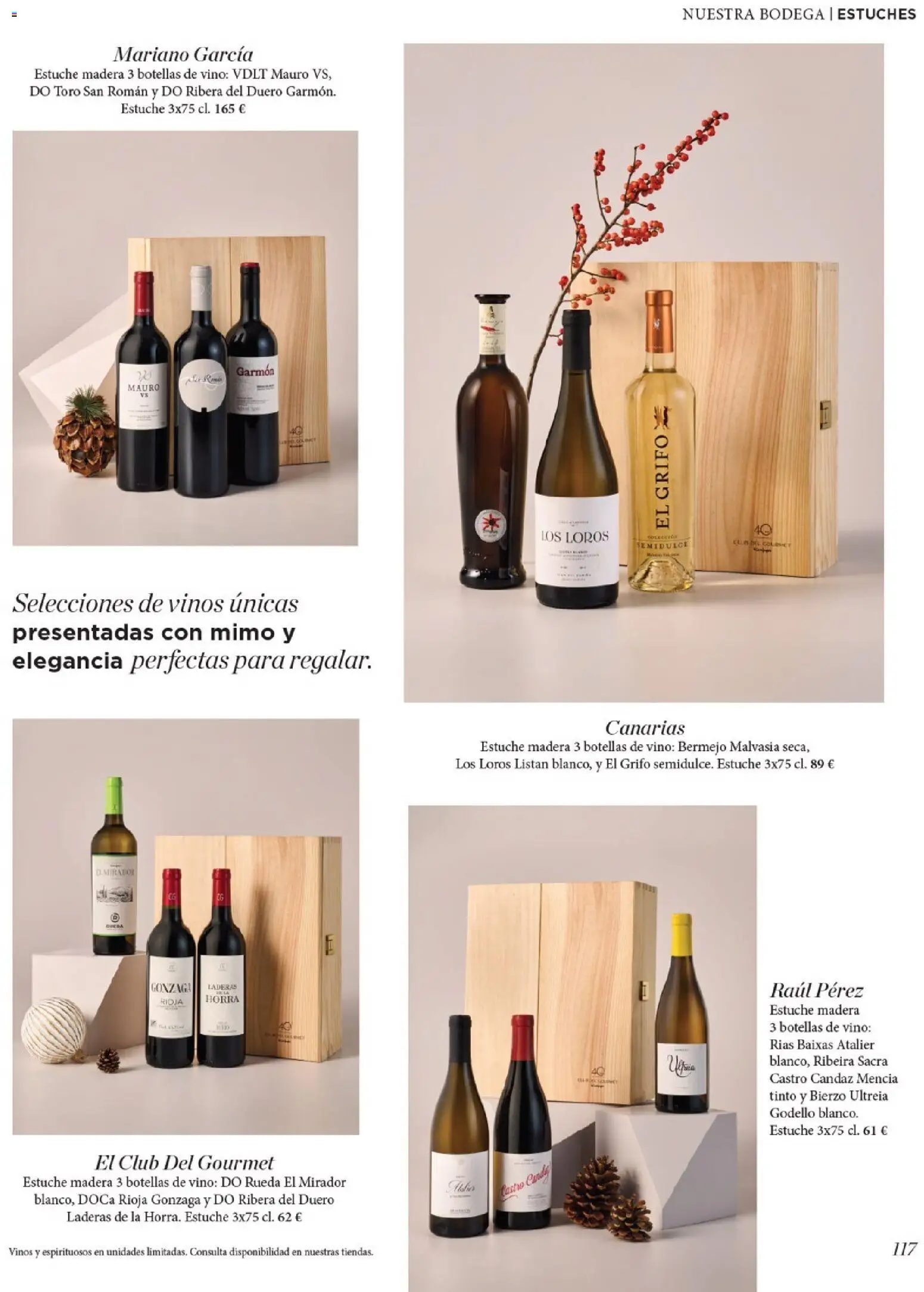 Nuevas ofertas de El Corte Inglés válidas en toda la República Mexicana desde el 19.11.2025. ¡Encuentra las mejores ofertas en El Corte Inglés catálogo El Placer De Regalar! | Página: 117 | Productos: Grifo, Estuche, Vino
