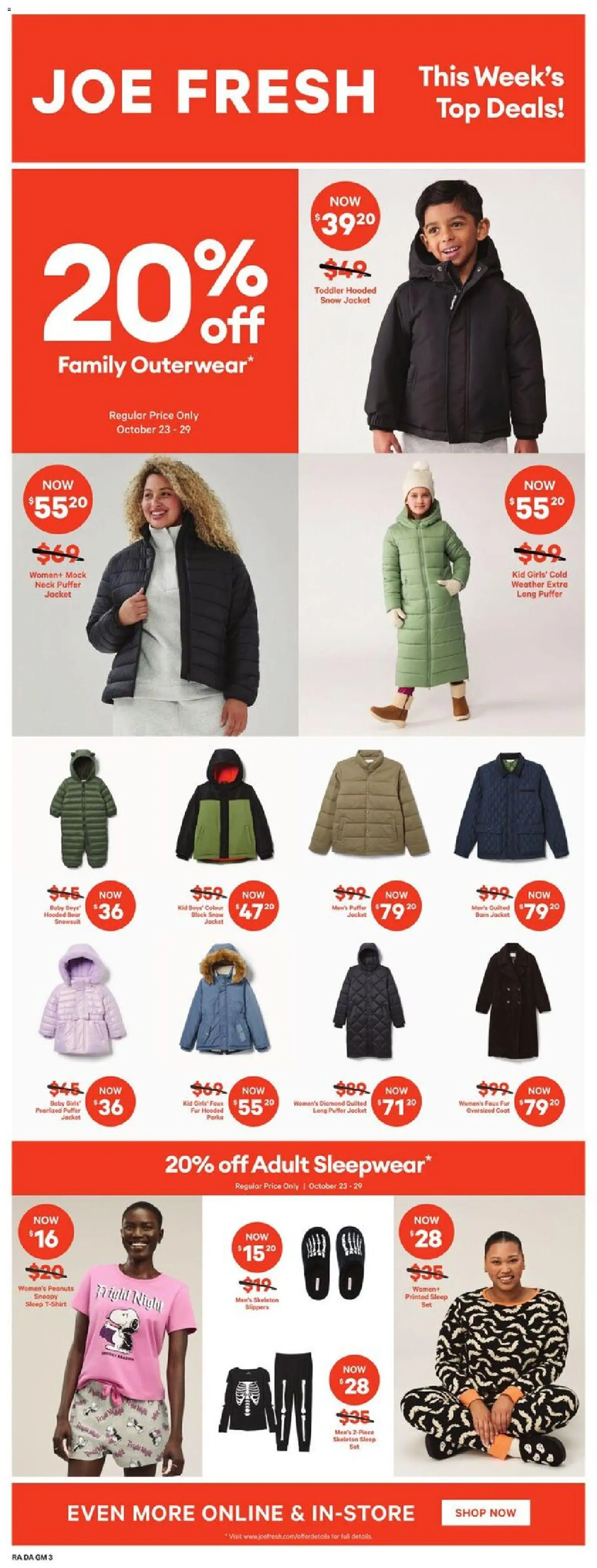 Atlantic Superstore flyer valid from 23.10.2025 | Page: 22 | Products: Tshirt, Jacket, Coat