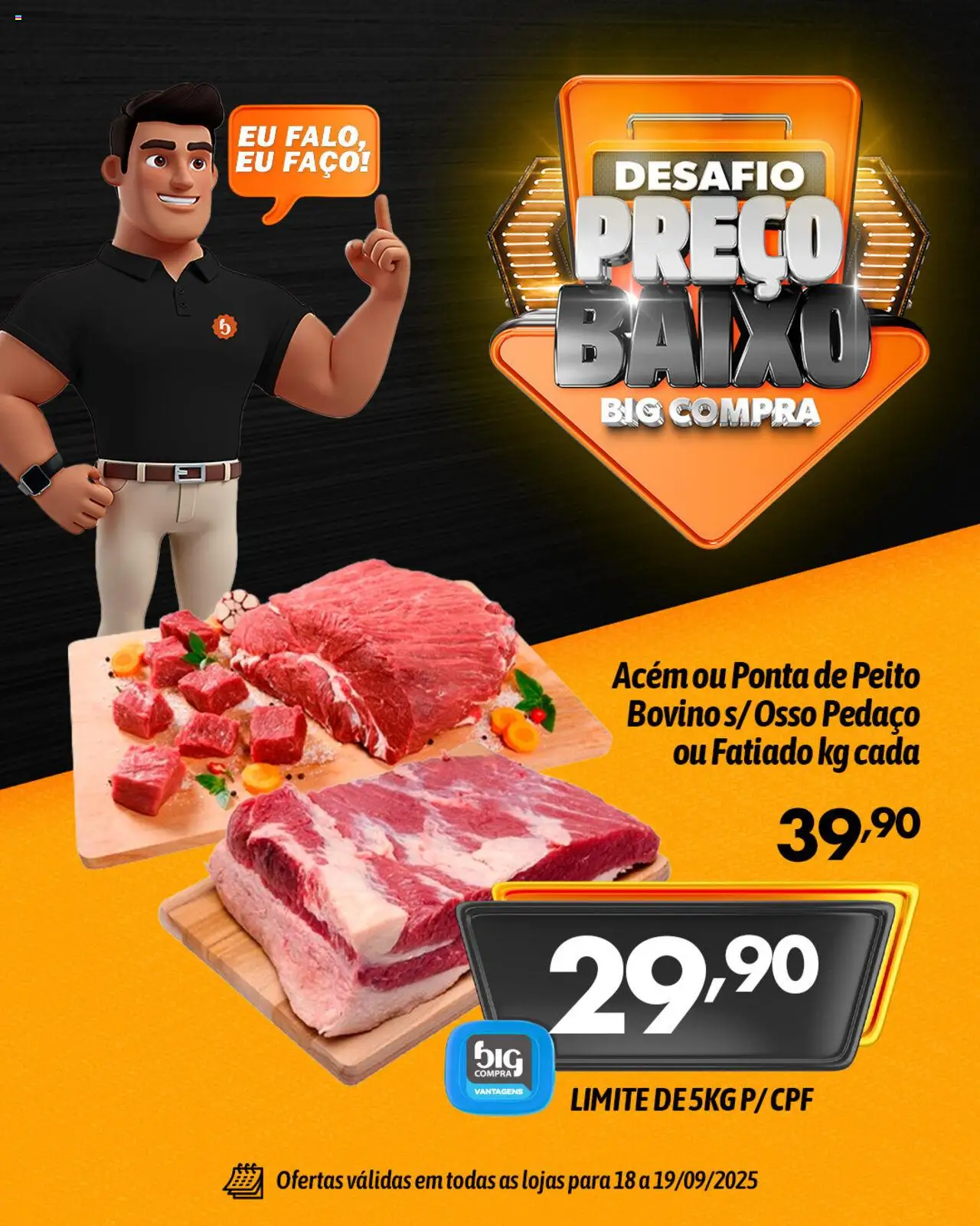 Big Compra Folheto - válido de 18.09.2025 | Página: 3 | Produtos: Acém, Baixo