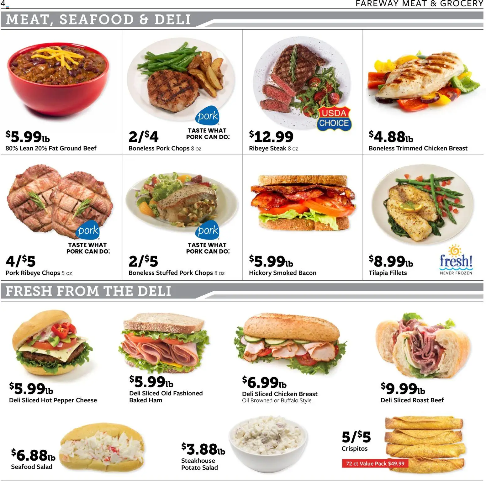 Fareway Weekly Ad - valid from 12.01.2026 | Page: 4 | Products: Cheese, Oil, Salad, Pepper