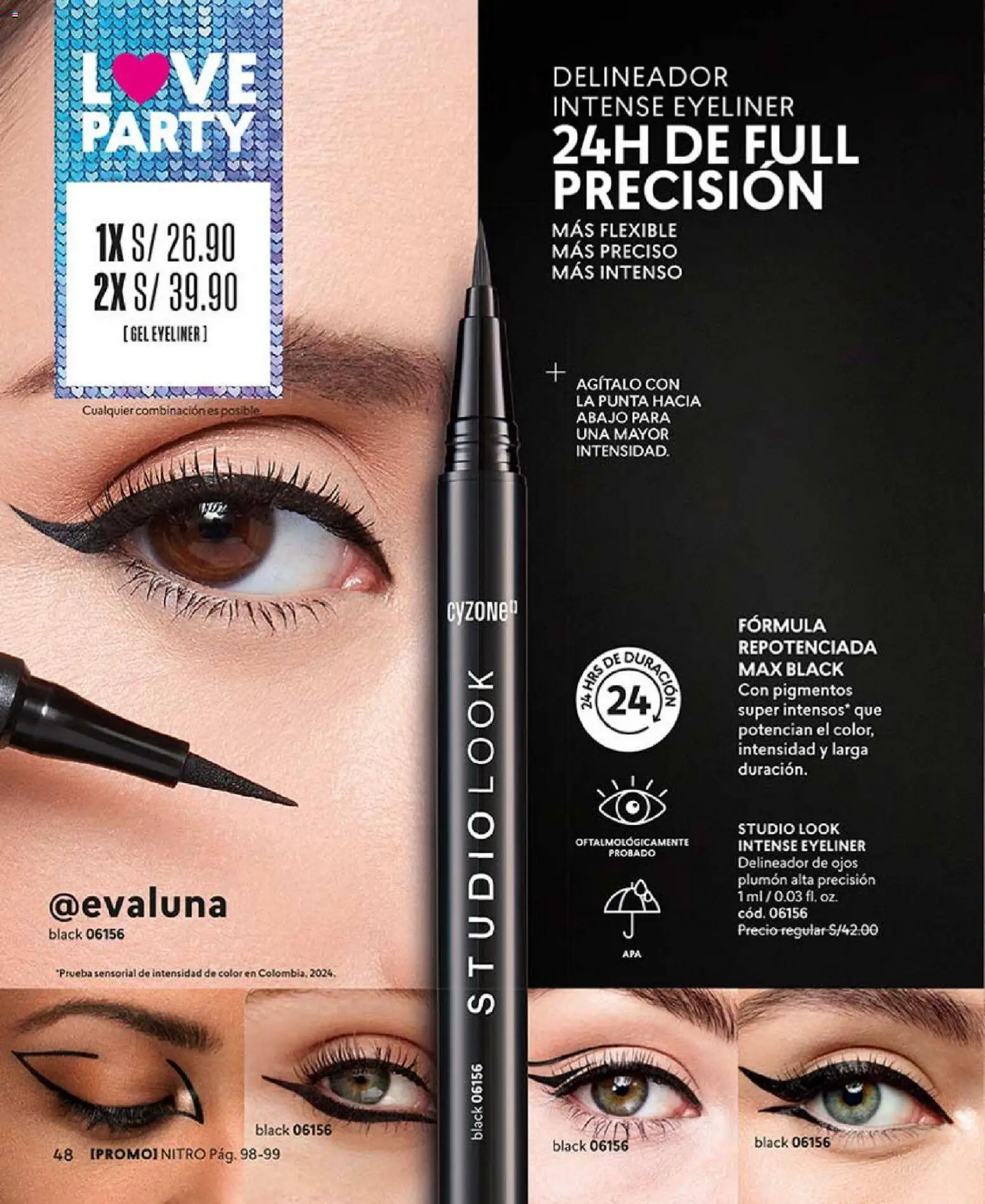 Catálogo CyZone válido desde 17.01.2026 | Página: 48 | Productos: Delineador de ojos, Delineador