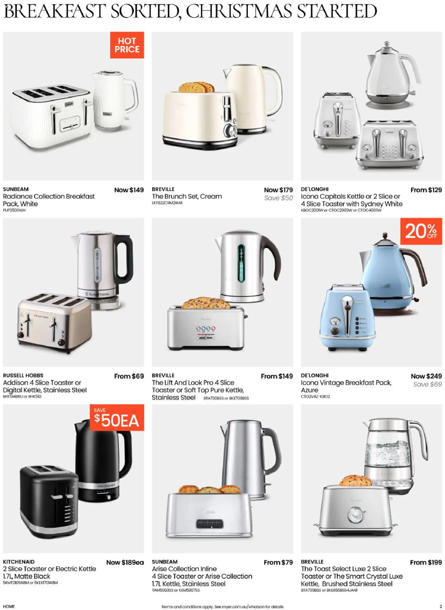 Myer catalogue - valid from 11.11.2025 | Page: 2 | Products: Cream, Digital, Kettle, Toaster