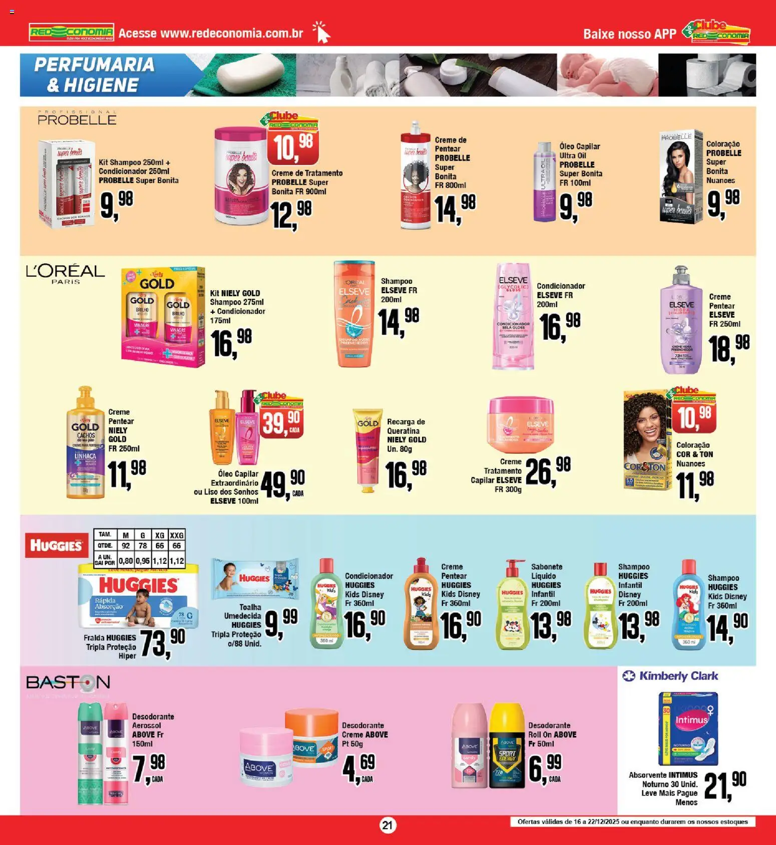 RedEconomia Folheto - válido de 16.12.2025 | Página: 21 | Produtos: Shampoo, Linhaça, Condicionador, Creme