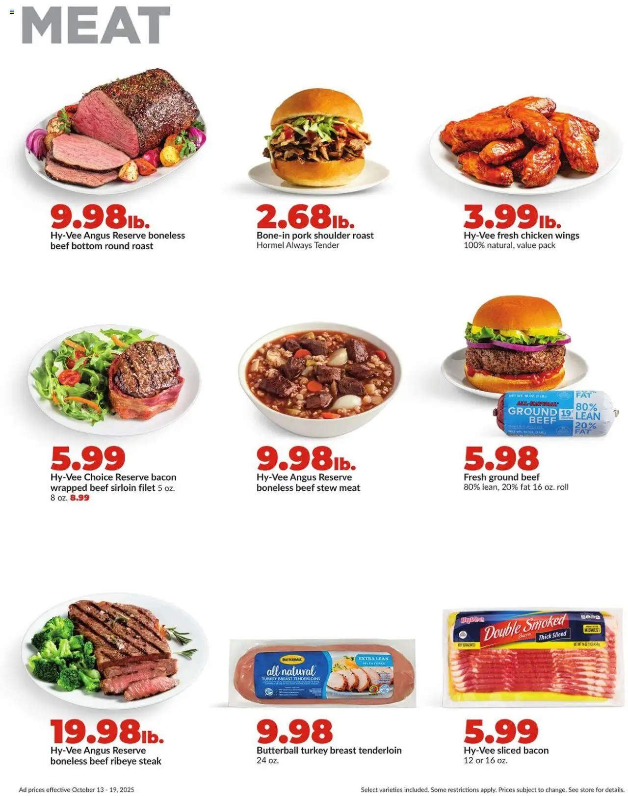 HyVee Weekly Ad - valid from 13.10.2025 | Page: 10 | Products: Pork, Beef