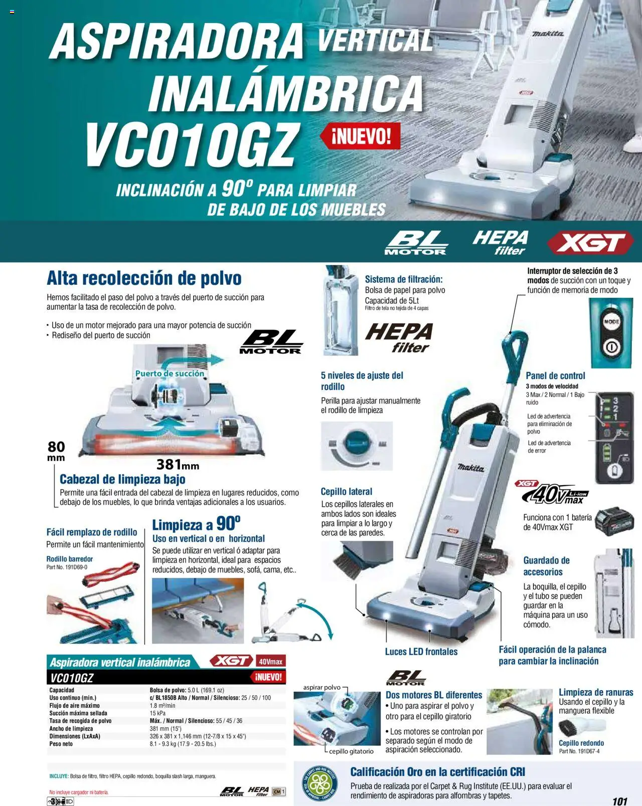 Nuevas ofertas de Makita válidas en toda la República Mexicana desde el 17.04.2024. ¡Encuentra las mejores ofertas en Makita catálogo ! | Página: 101 | Productos: Bolsa, Cepillo, Aspiradora, Rodillo